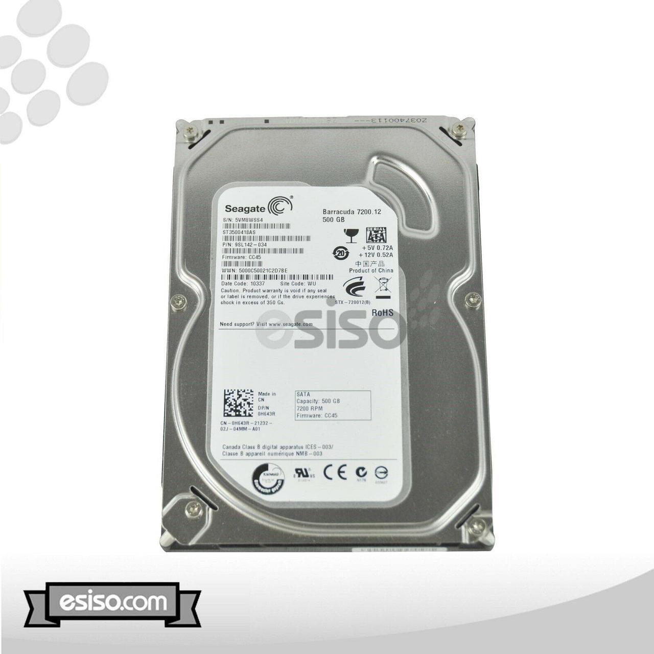 Alt view image 4 of 5 - DELL H643R 500GB 7.2K SATA 3.5'' HDD