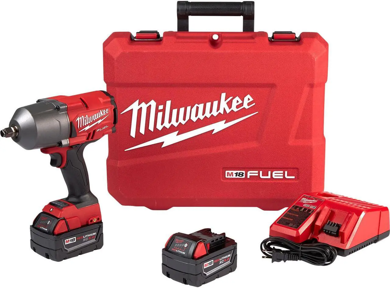 Alt view image 10 of 15 - Milwaukee Electric Tool - 2767-22 - Impact Wrench, Steel/Glass Filled Nylon/Rubber, Red, 18V, 10.75 H x 3.15 W x 8.39