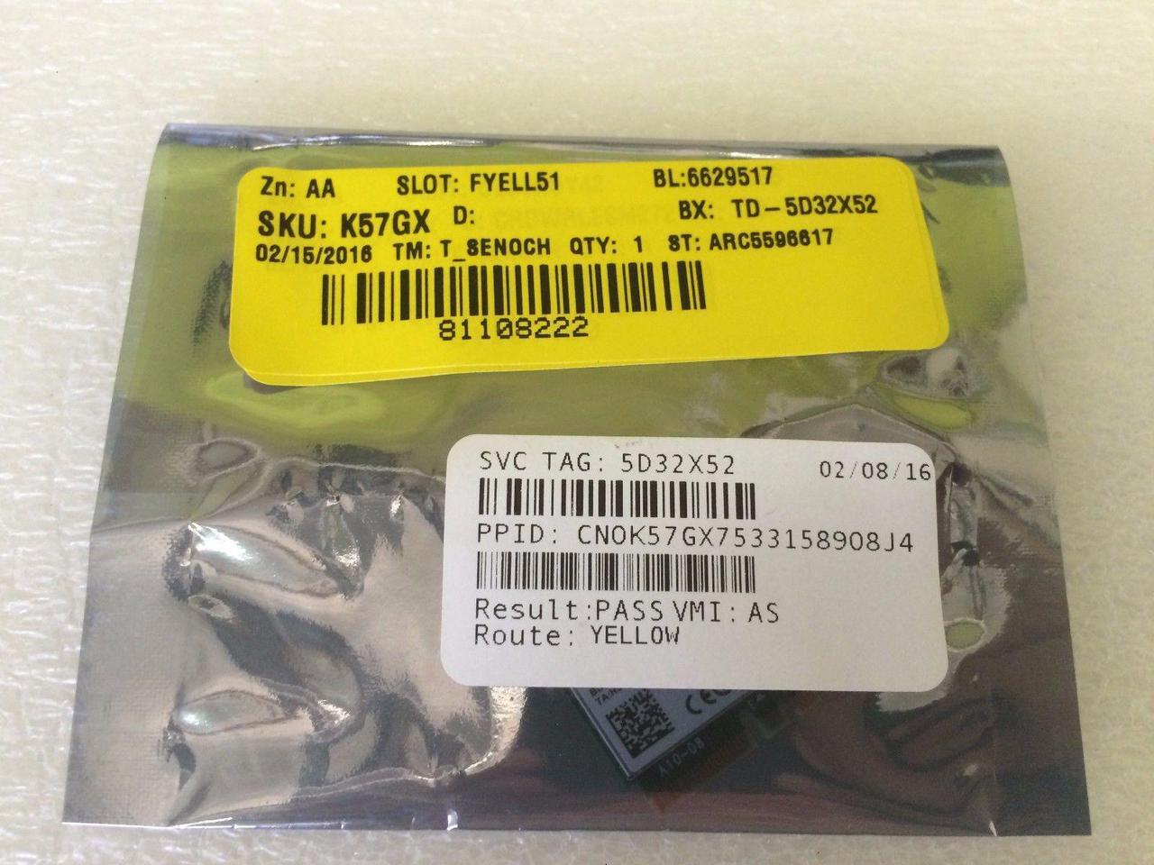 Main image of DELL INSPIRON 17-7746 17.3" Bluetooth WIFI Wireless Card 7265NGW K57GX