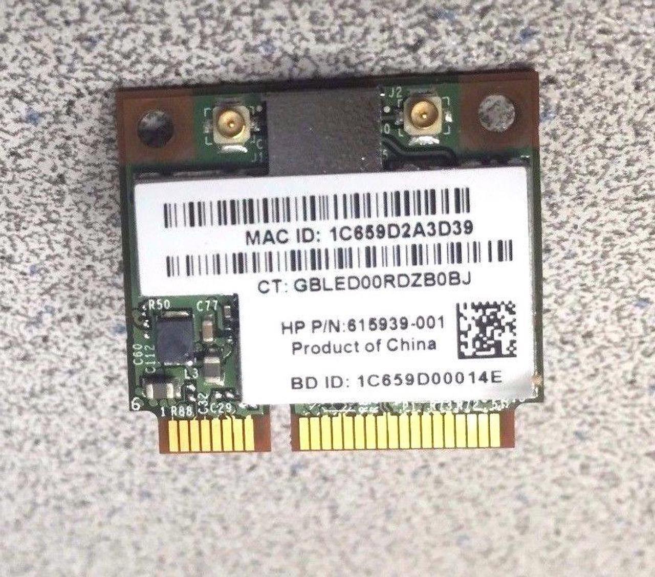 HP 802.11 b-g-n WLAN Combo Bluetooth 2.1 615939-001 EDR 1b/g/n WiFi Mini Card