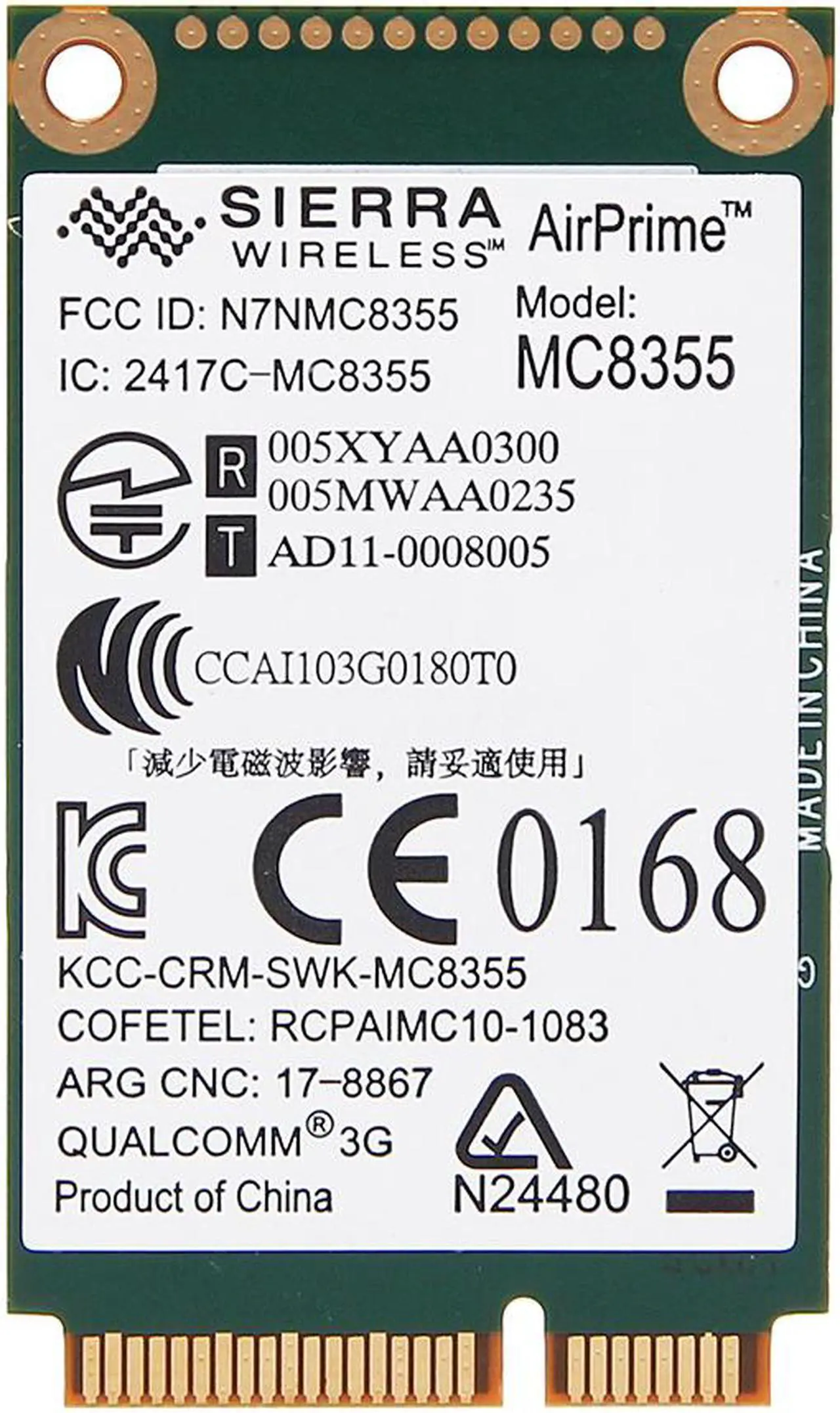 Main image of HP GOBI 3000 MC8355 Mobile Broadband Mod 634400-001 633170-001 Mini Card