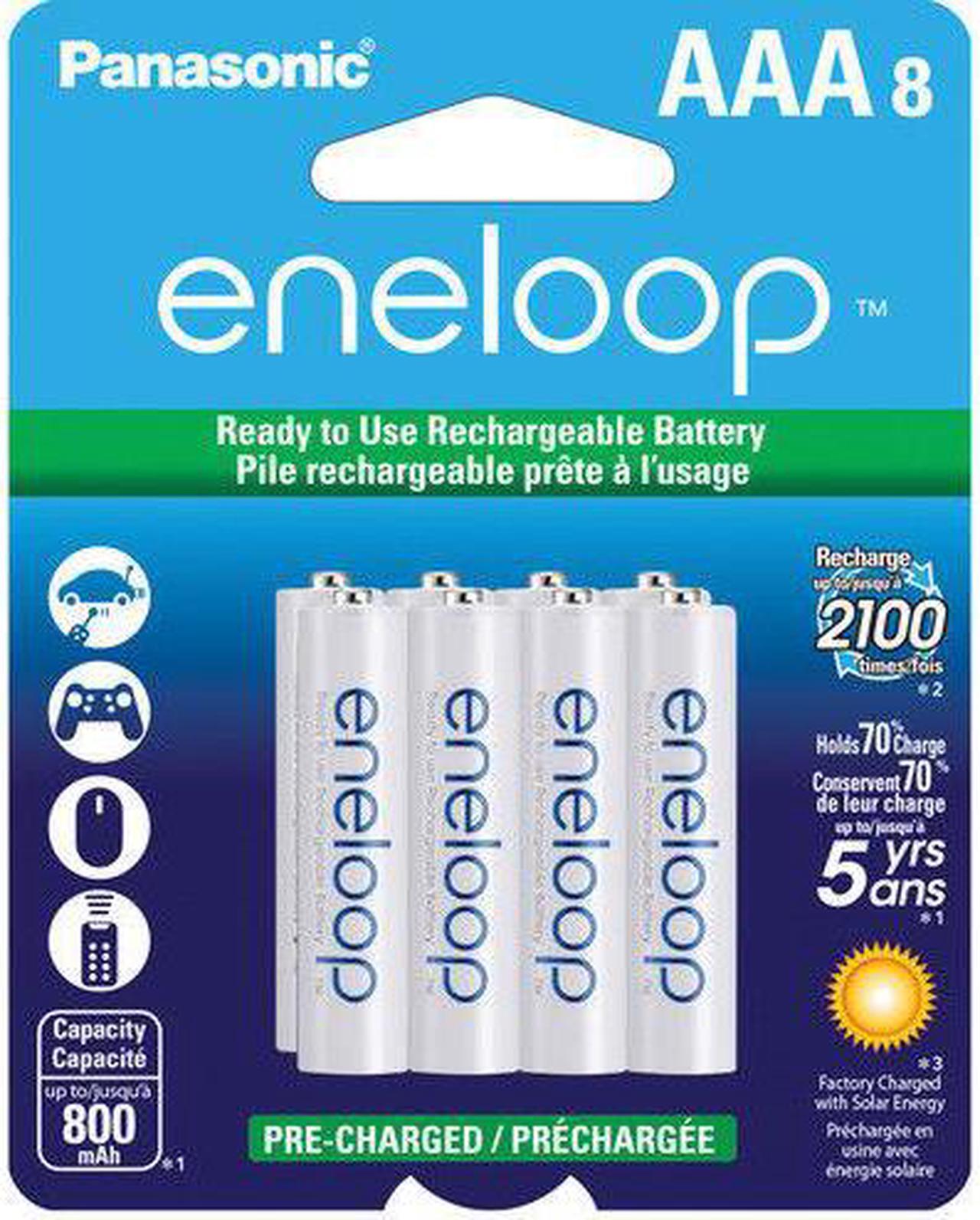 Main image of Panasonic Eneloop AAA 8 Pack Pre-Charged Rechargable Batteries up to 800mAH NEW