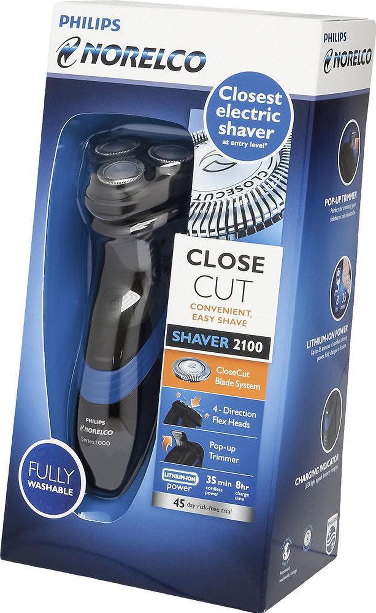 Alt view image 5 of 6 - Philips Norelco - 2100 Electric Shaver - Black/Dark royal blue