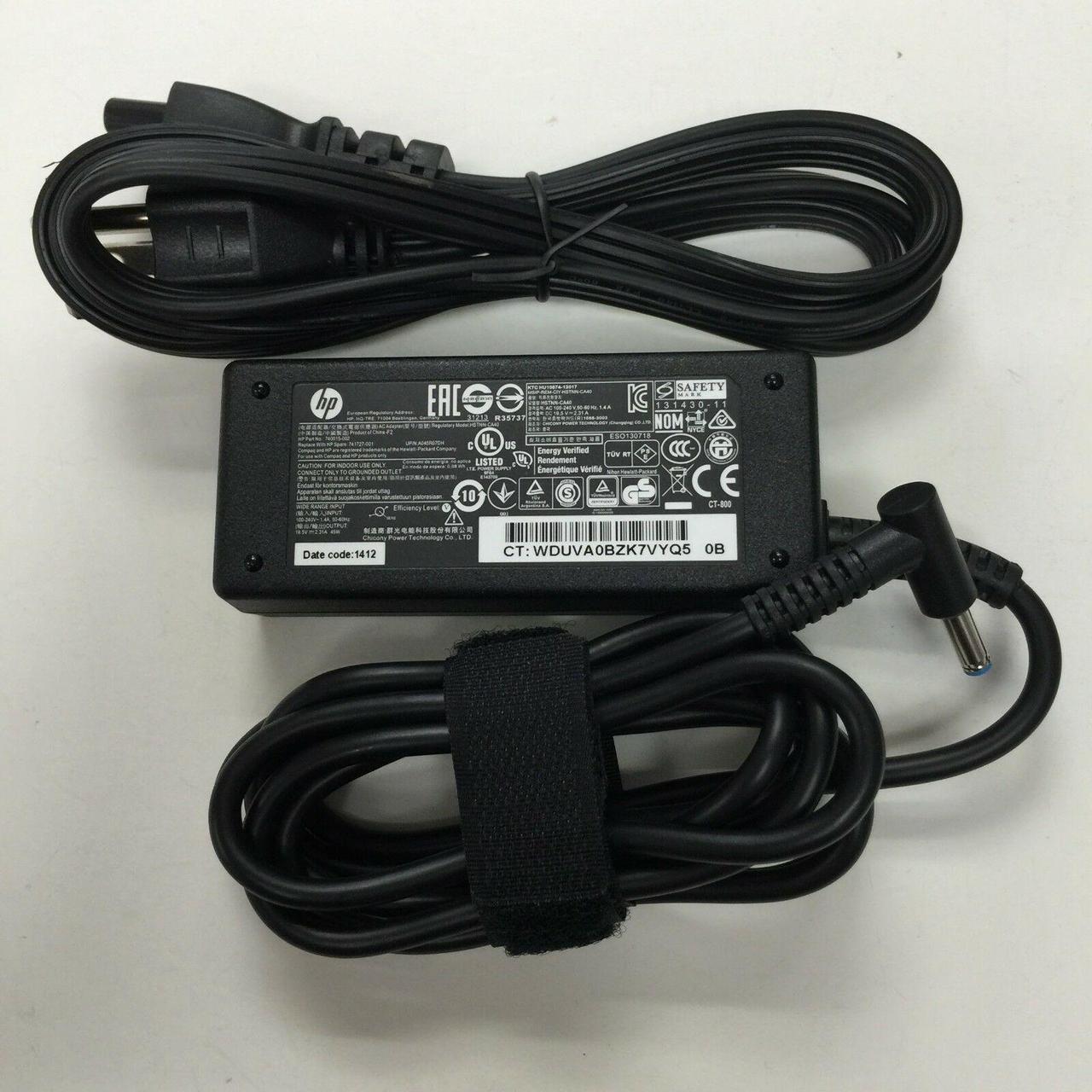 Main image of New Genuine HP 45W AC Power Charger Adapter 741727-001, 741553-850, 854054-002