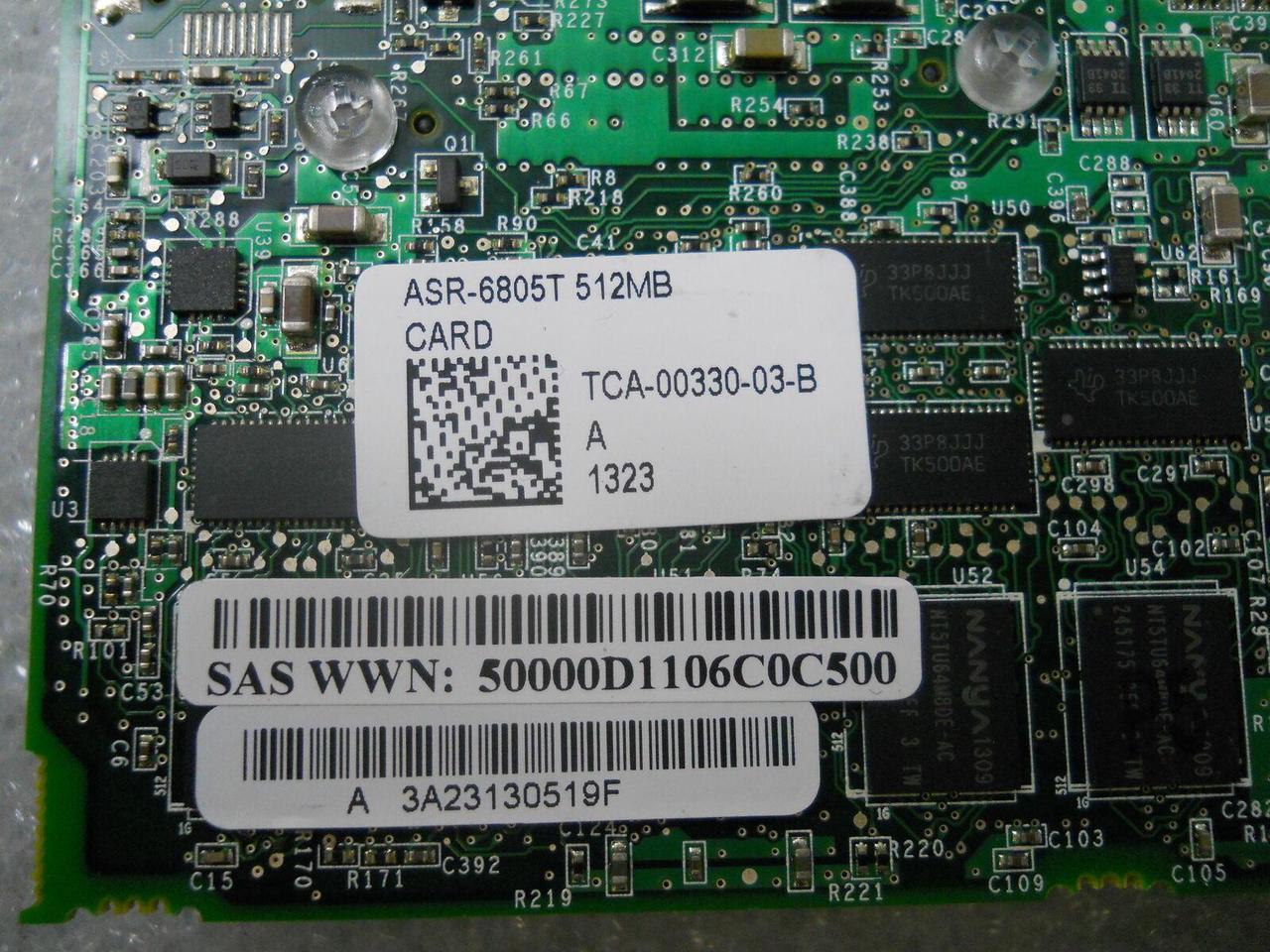 Alt view image 2 of 4 - Adaptec ASR-6805T 512MB 6 Gb/s SATA/SAS RAID CONTROLLER W/Bracket No Riser