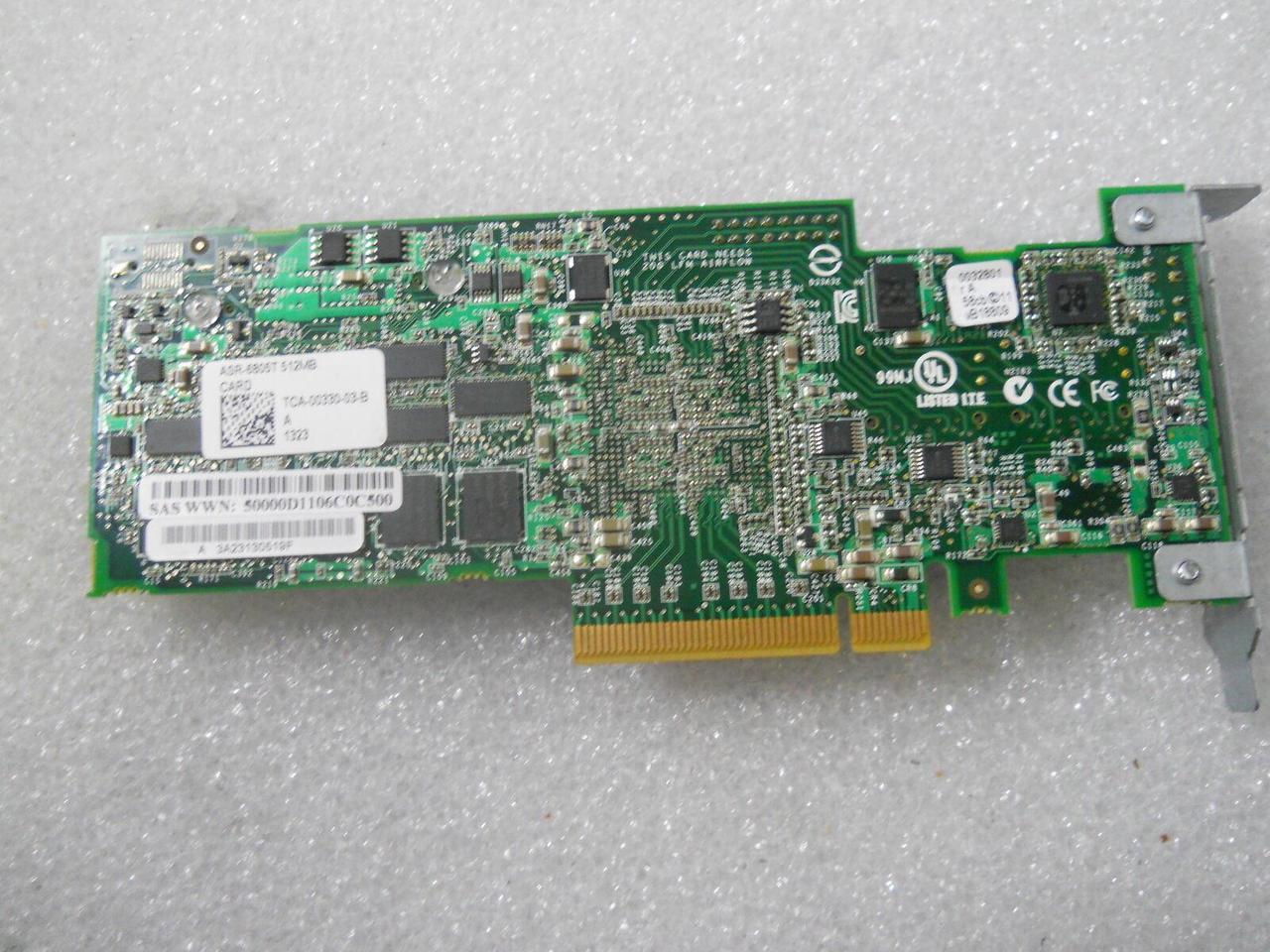 Alt view image 4 of 4 - Adaptec ASR-6805T 512MB 6 Gb/s SATA/SAS RAID CONTROLLER W/Bracket No Riser