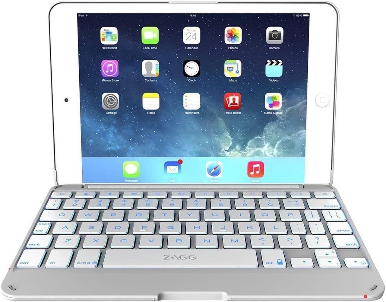 Alt view image 2 of 4 - ZAGG Cover with Backlit Bluetooth Keyboard for Apple iPad mini 1 / mini 2 - W...