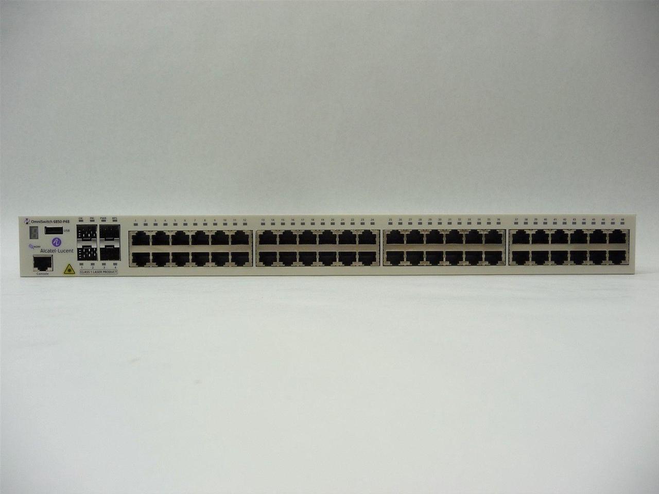 Alt view image 2 of 6 - NEW ALCATEL-LUCENT OMNISWITCH OS6850-P48 6850 POE GIGABIT SWITCH 902542-90 NO PS