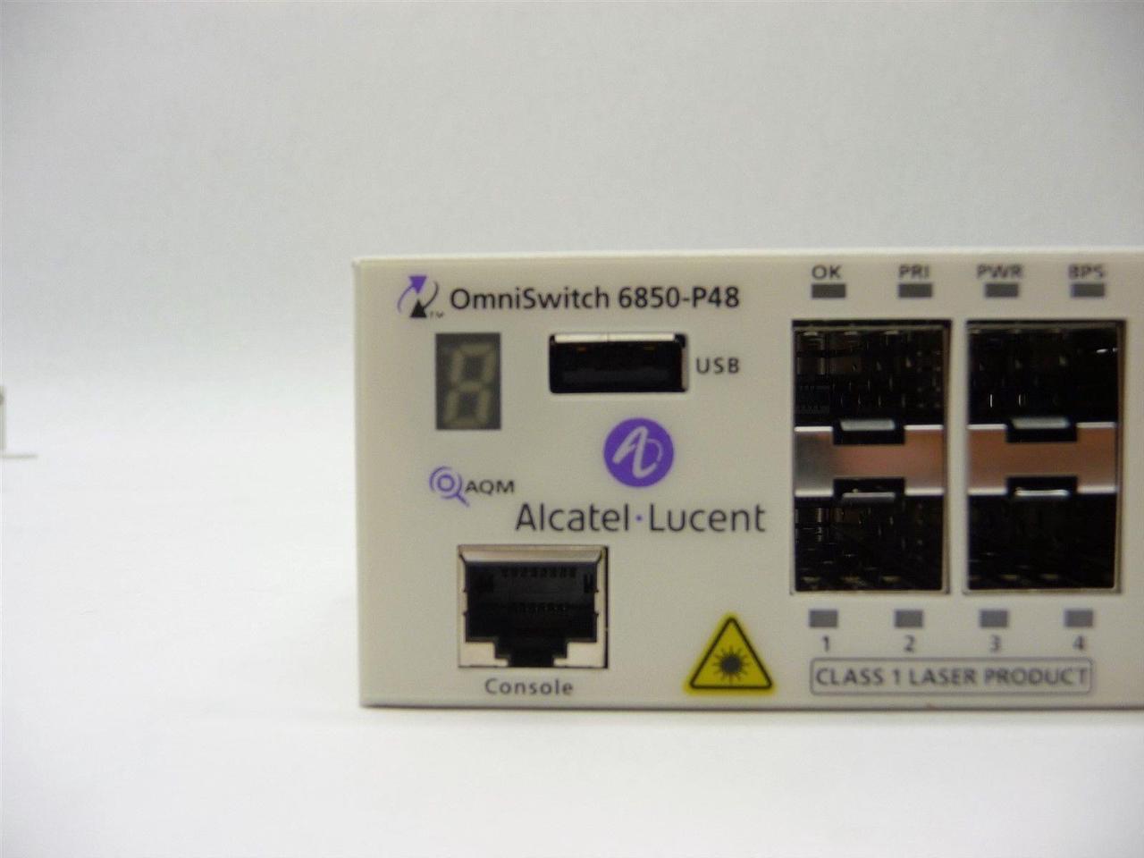 Alt view image 5 of 6 - NEW ALCATEL-LUCENT OMNISWITCH OS6850-P48 6850 POE GIGABIT SWITCH 902542-90 NO PS