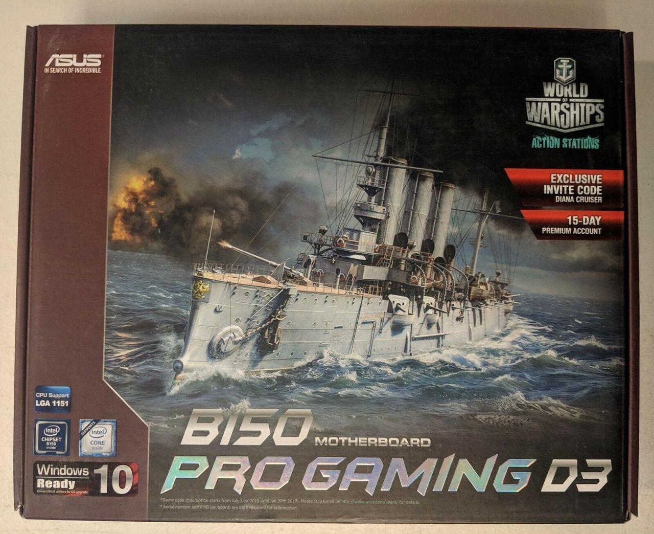 ASUS B150 PRO GAMING D3 LGA 1151 Intel B150 HDMI SATA 6Gb/s #EB6082-84