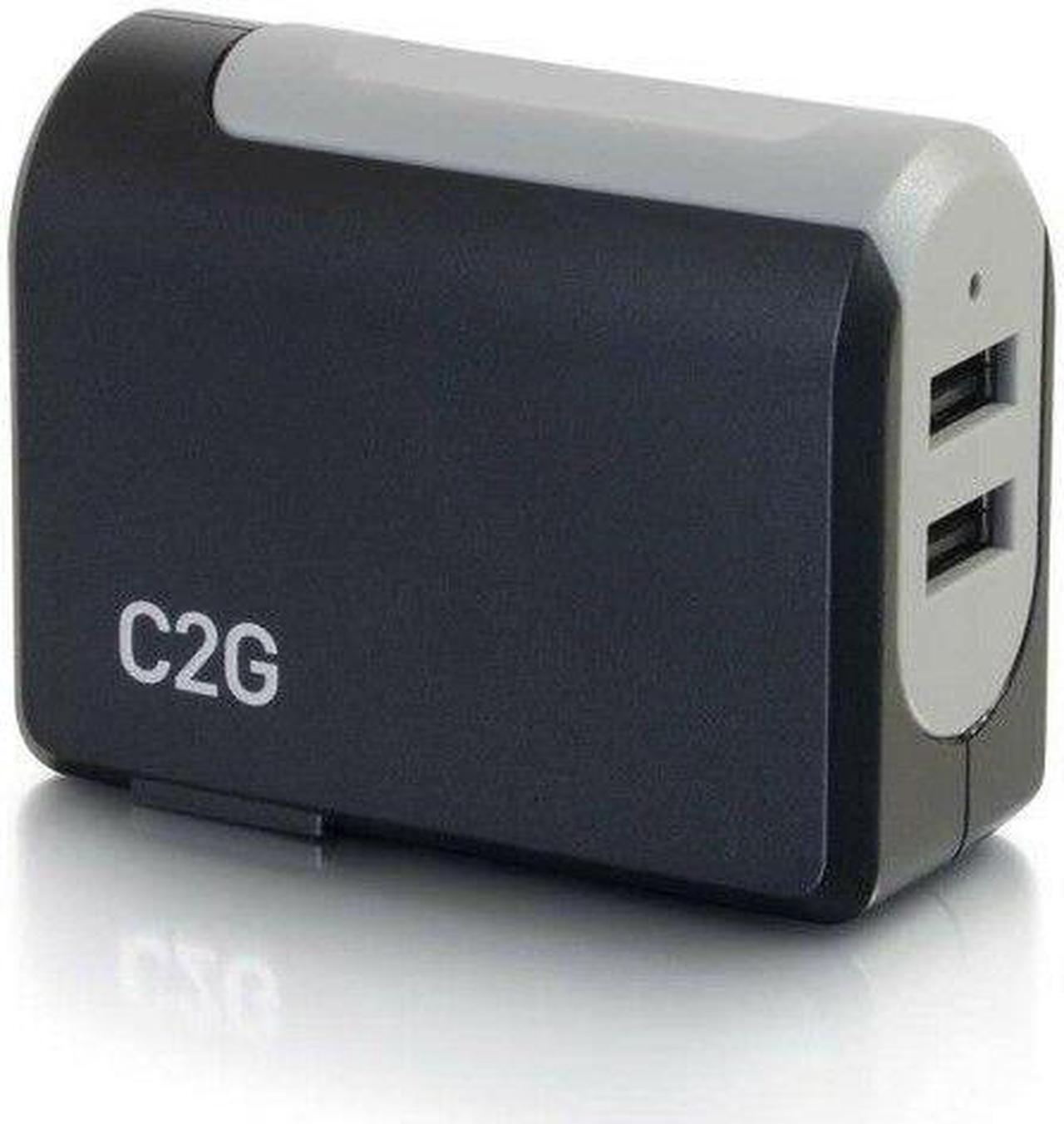 Main image of C2G 2-Port USB Wall Charger - AC to USB Adapter, 5V 4.8A Output
