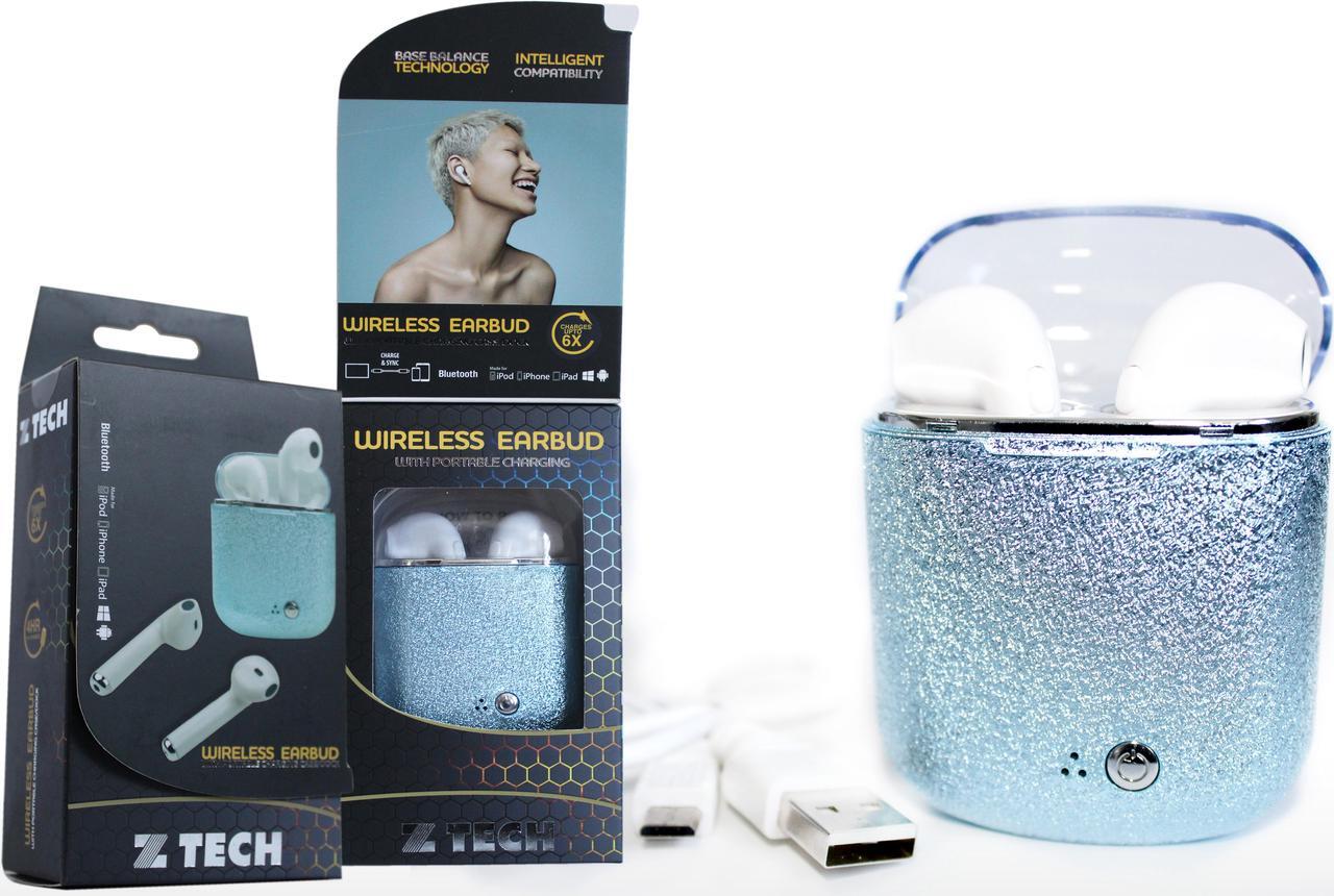 Main image of ZTECH Wireless Earbuds with Glitter Charging Case