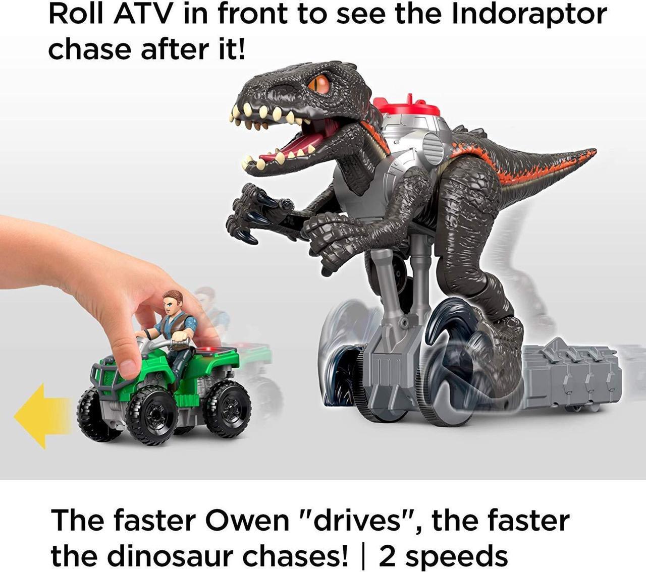 Alt view image 7 of 18 - Fisher-Price Imaginext Jurassic World, Walking Indoraptor Dinosaur