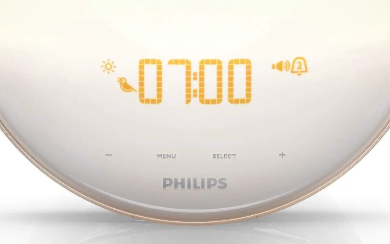 Alt view image 3 of 6 - Philips Wake-Up Light Alarm Clock with Colored Sunrise Simulation and Sunset Fading Night Light, White (HF3520)
