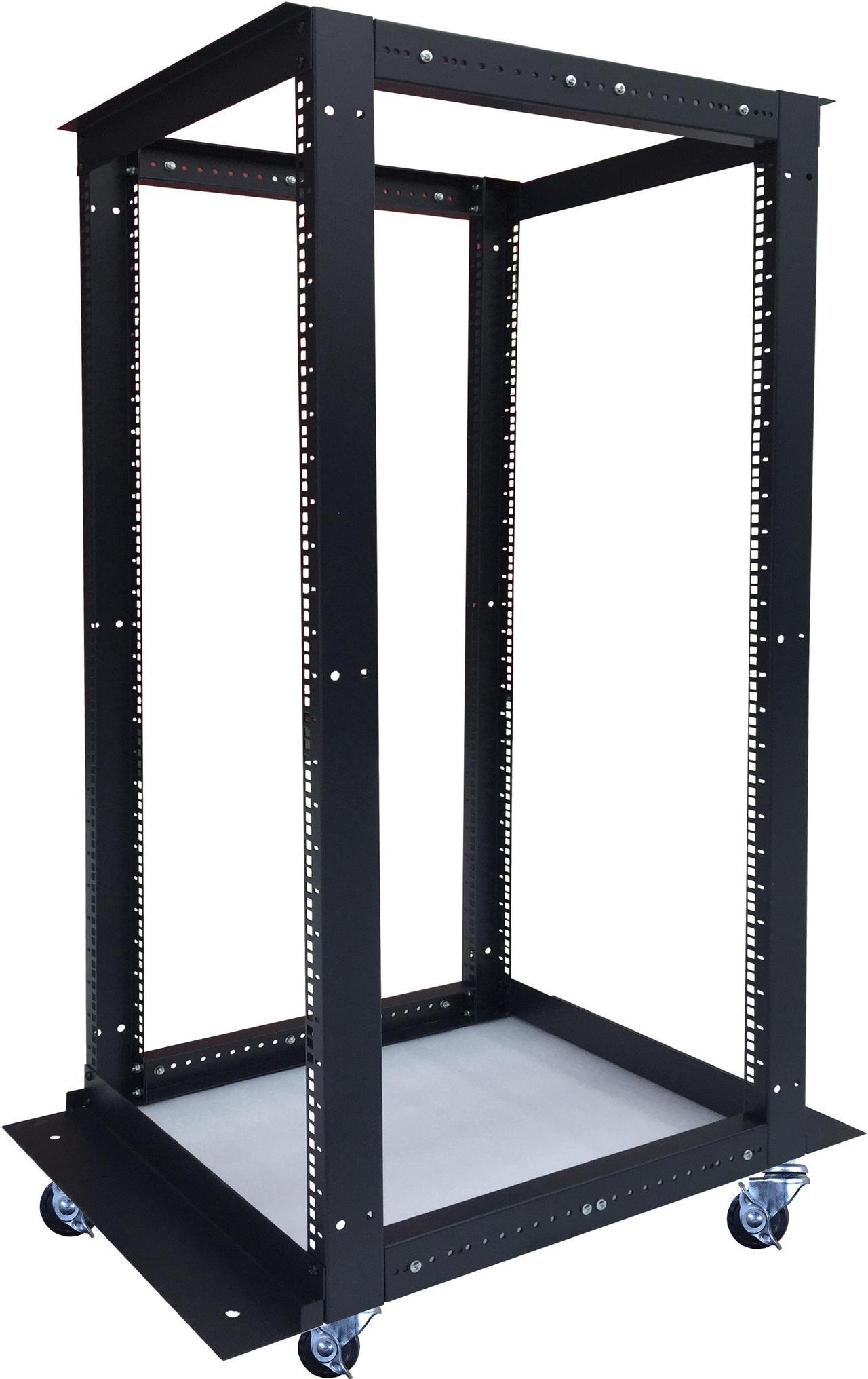 18U  4 Post Open Frame 19" Network Server Rack Cabinet Adjustable Depth 24"-37" FITS MOST SERVER EQUIPMENT