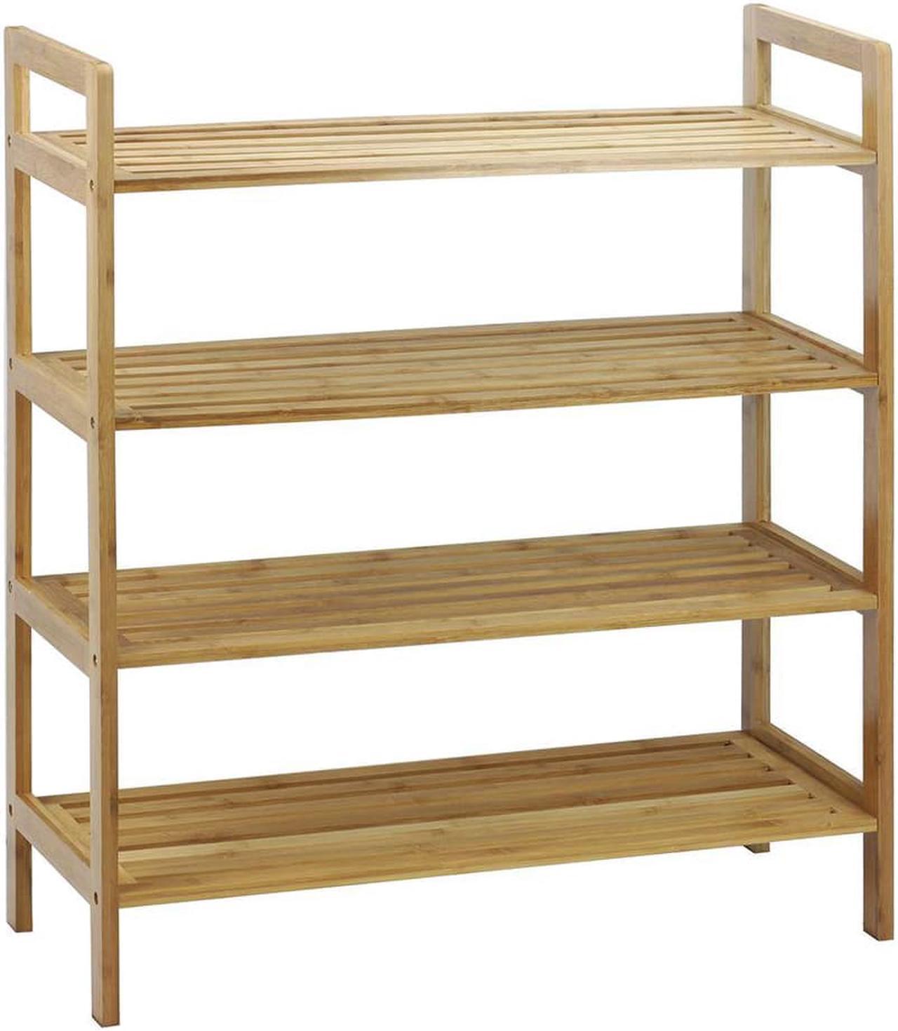 Alt view image 2 of 6 - Oceanstar 4-Tier Bamboo Shoe Rack, Natural