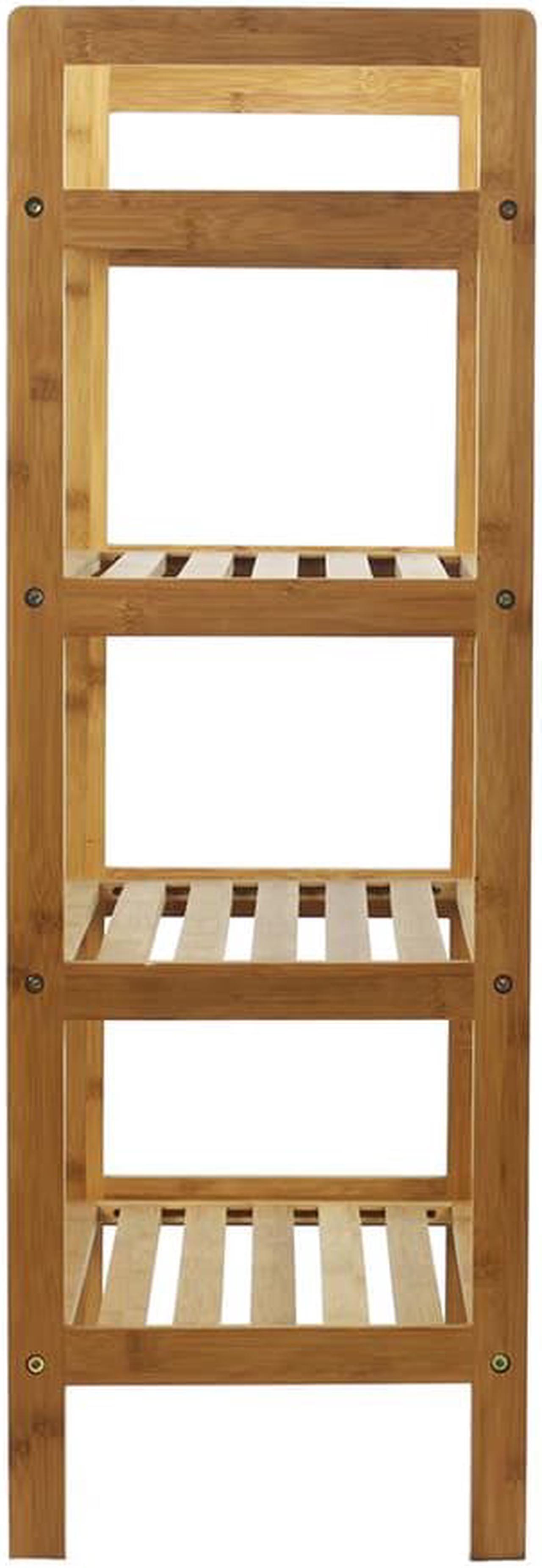 Alt view image 3 of 6 - Oceanstar 4-Tier Bamboo Shoe Rack, Natural