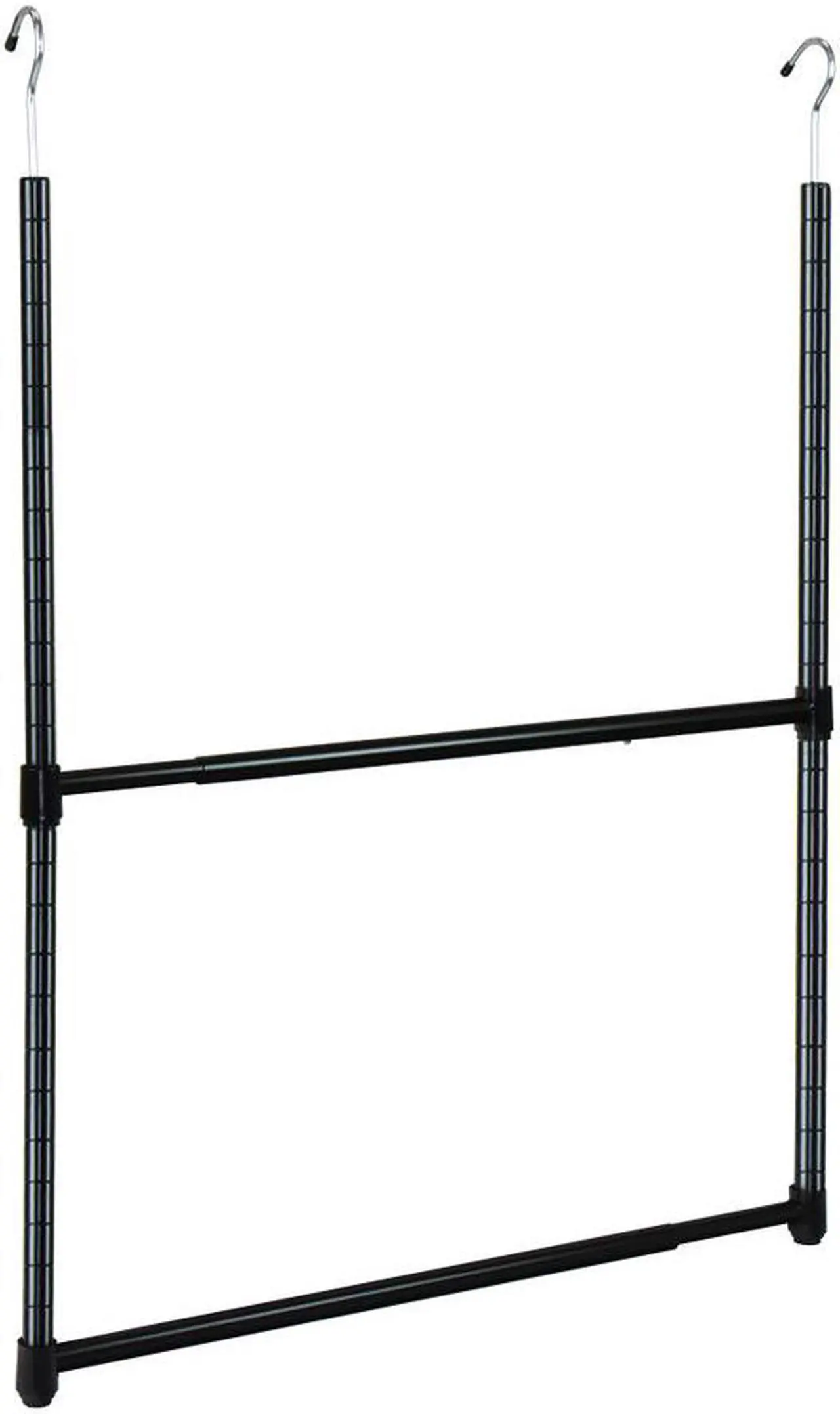 Main image of Oceanstar 2-Tier Portable Adjustable Closet Hanger Rod, Black