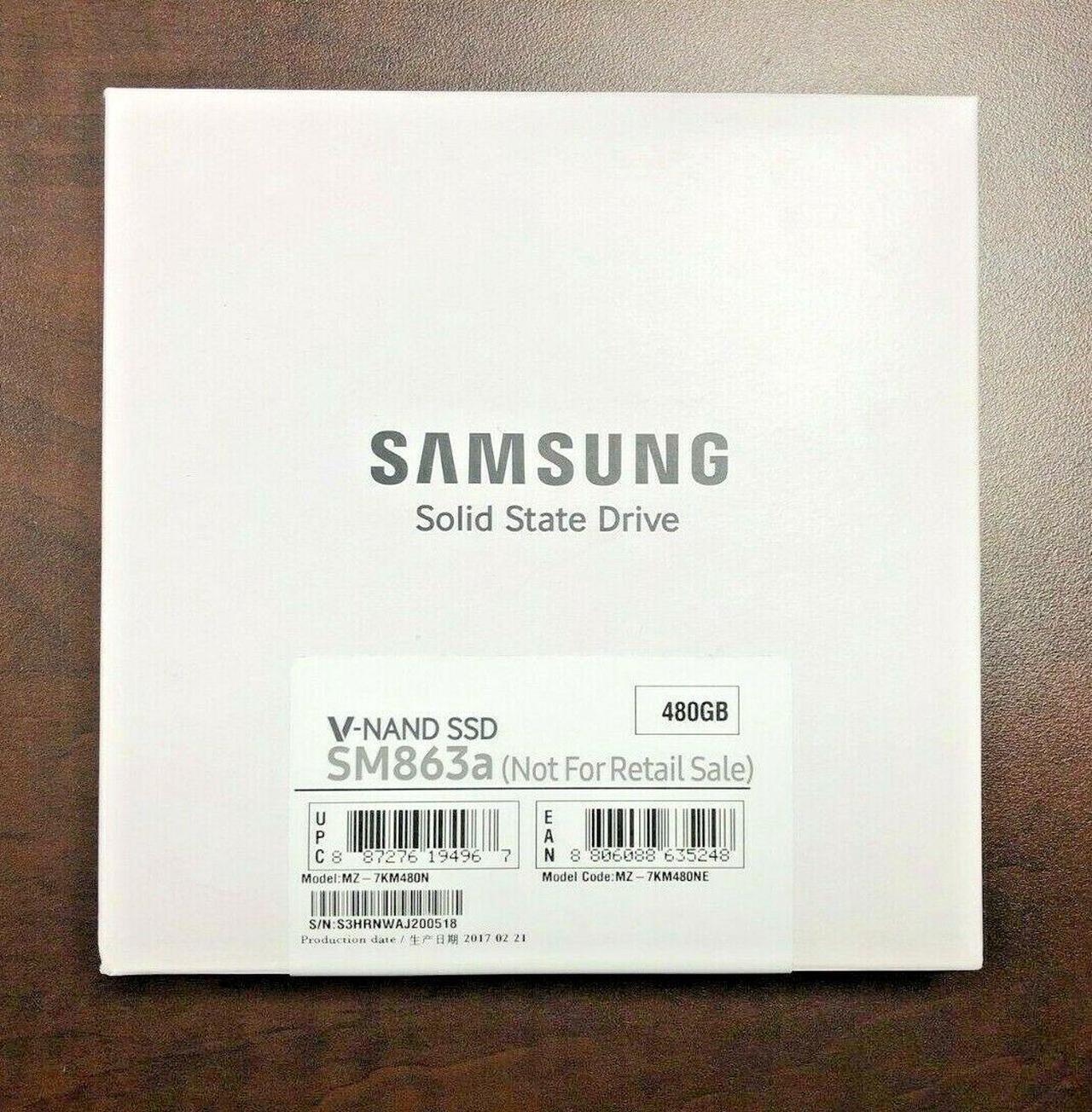 Alt view image 7 of 9 - SAMSUNG SM863a MZ-7KM480NE 2.5" 480GB SATA III V-NAND Enterprise Solid State Disk