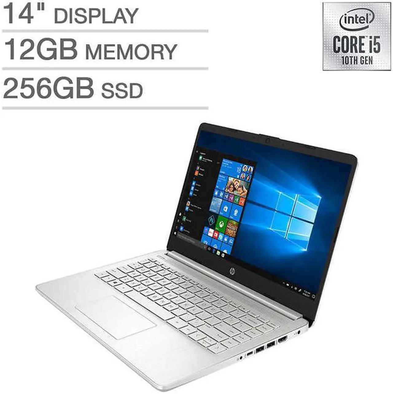 Alt view image 6 of 7 - HP 14" Laptop - 10th Gen Intel Core i5-1035G1 - 1080p
14-dq1035cl Notebook PC Computer 12GB Memory RAM 256GB SSD