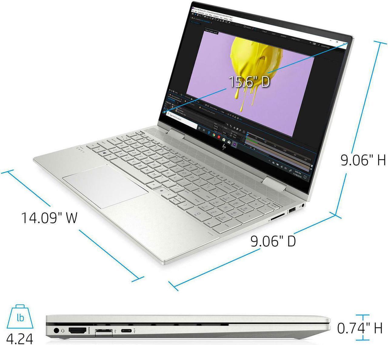 Alt view image 5 of 7 - HP ENVY x360 15-ed1071cl Intel Core i7 11th Gen 1165G7 (2.80GHz) 16GB Memory 512 GB PCIe SSD Intel Iris Xe Graphics 15.6" Touchscreen 1920 x 1080 Convertible 2-in-1 Laptop Windows 10 / 11 Home 64-bit