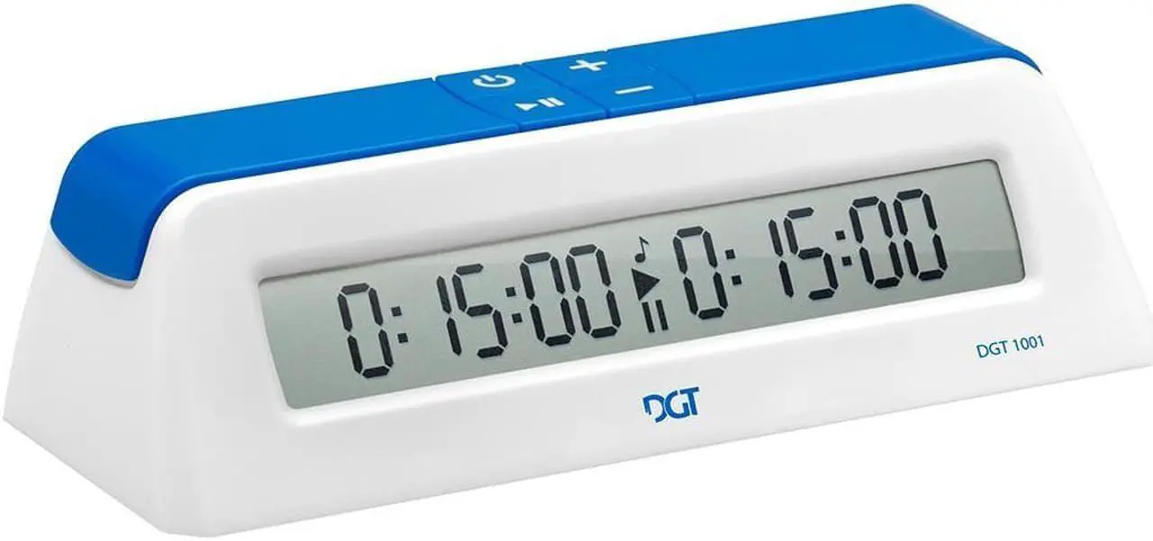 Alt view image 2 of 2 - DGT 1001 Digital Chess Clock Timer White/Blue