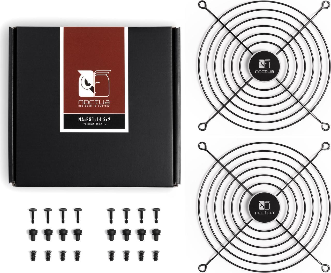 Alt view image 3 of 6 - Noctua NA-FG1-14 Sx2, Fan Grills for 140mm Fans (Set of 2, Black)