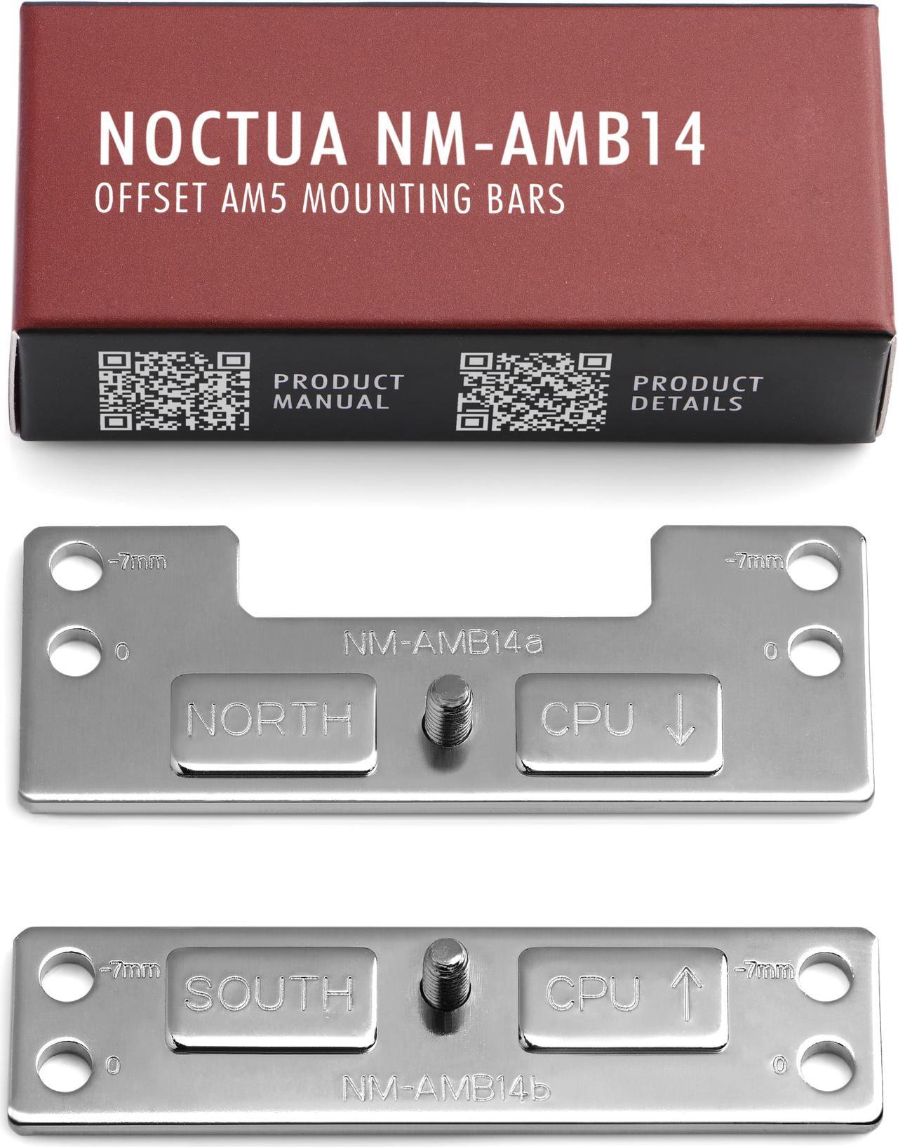 Alt view image 2 of 4 - Noctua NM-AMB14, Offset AMD AM5 Mounting Bars for Improved Cooling Performance (Silver)