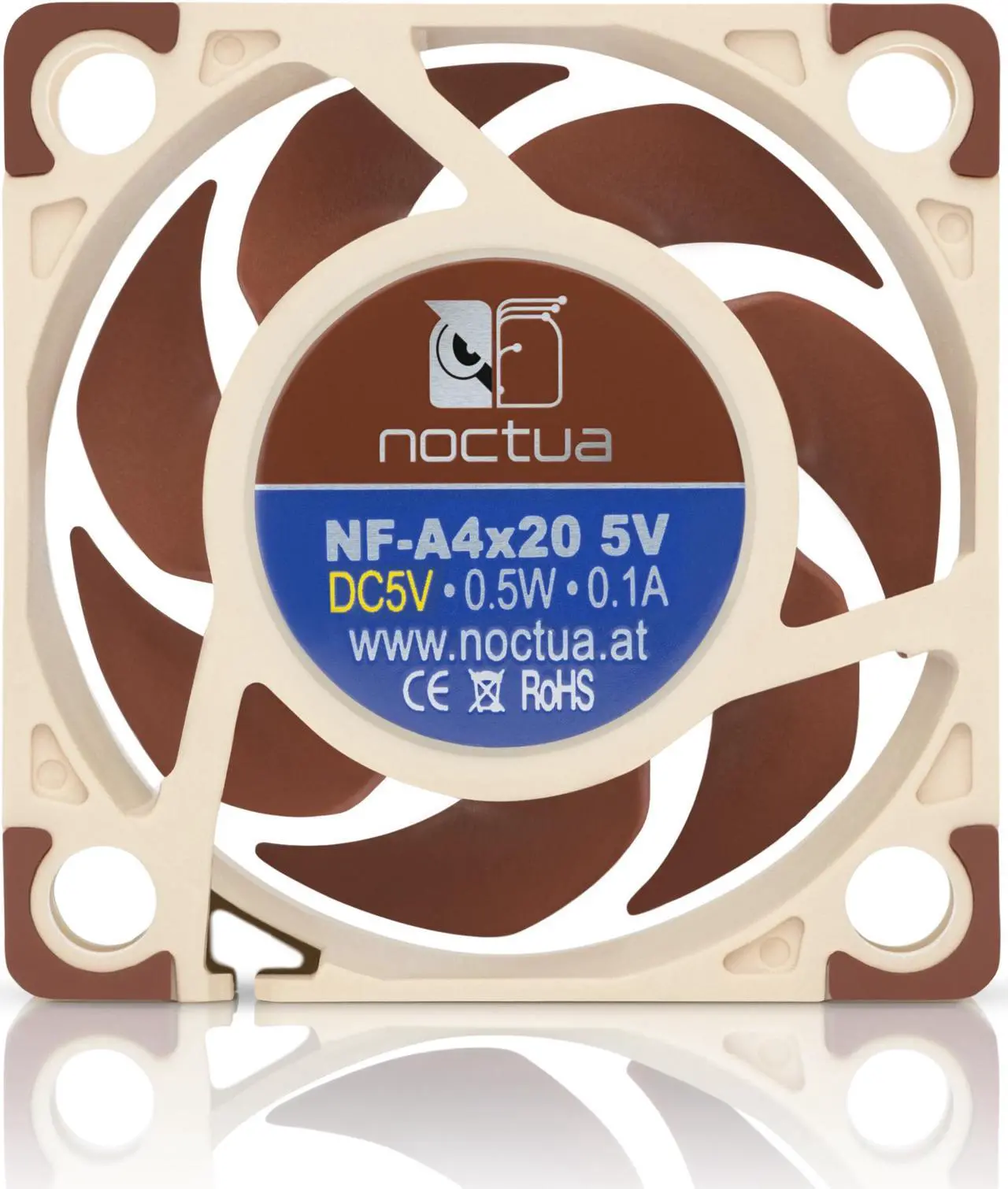 Alt view image 4 of 7 - Noctua NF-A4x20 5V, Premium Quiet Fan, 3-Pin, 5V Version (40x20mm, Brown)