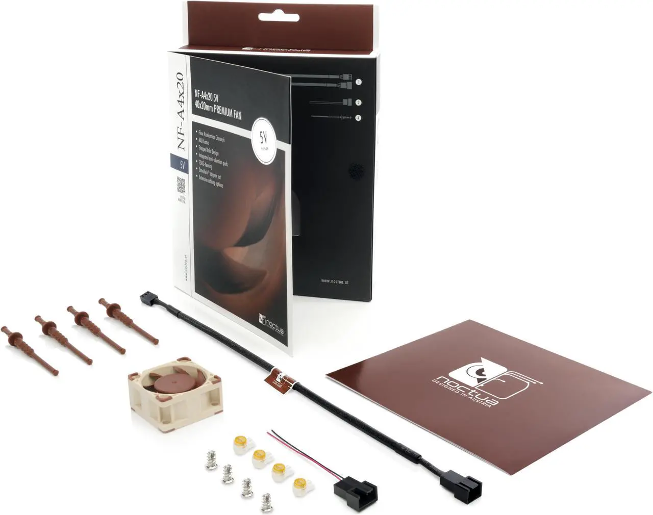 Alt view image 5 of 7 - Noctua NF-A4x20 5V, Premium Quiet Fan, 3-Pin, 5V Version (40x20mm, Brown)