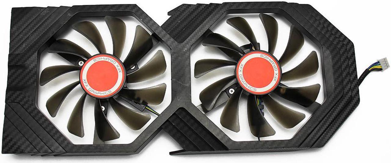 Alt view image 5 of 5 - 2pcs/set 95MM FDC10U12S9-C CF1010U12S XFX RX580 GPU Cooler Cooling Fan  HIS RX 580 Grahics Card VGA Replacement
