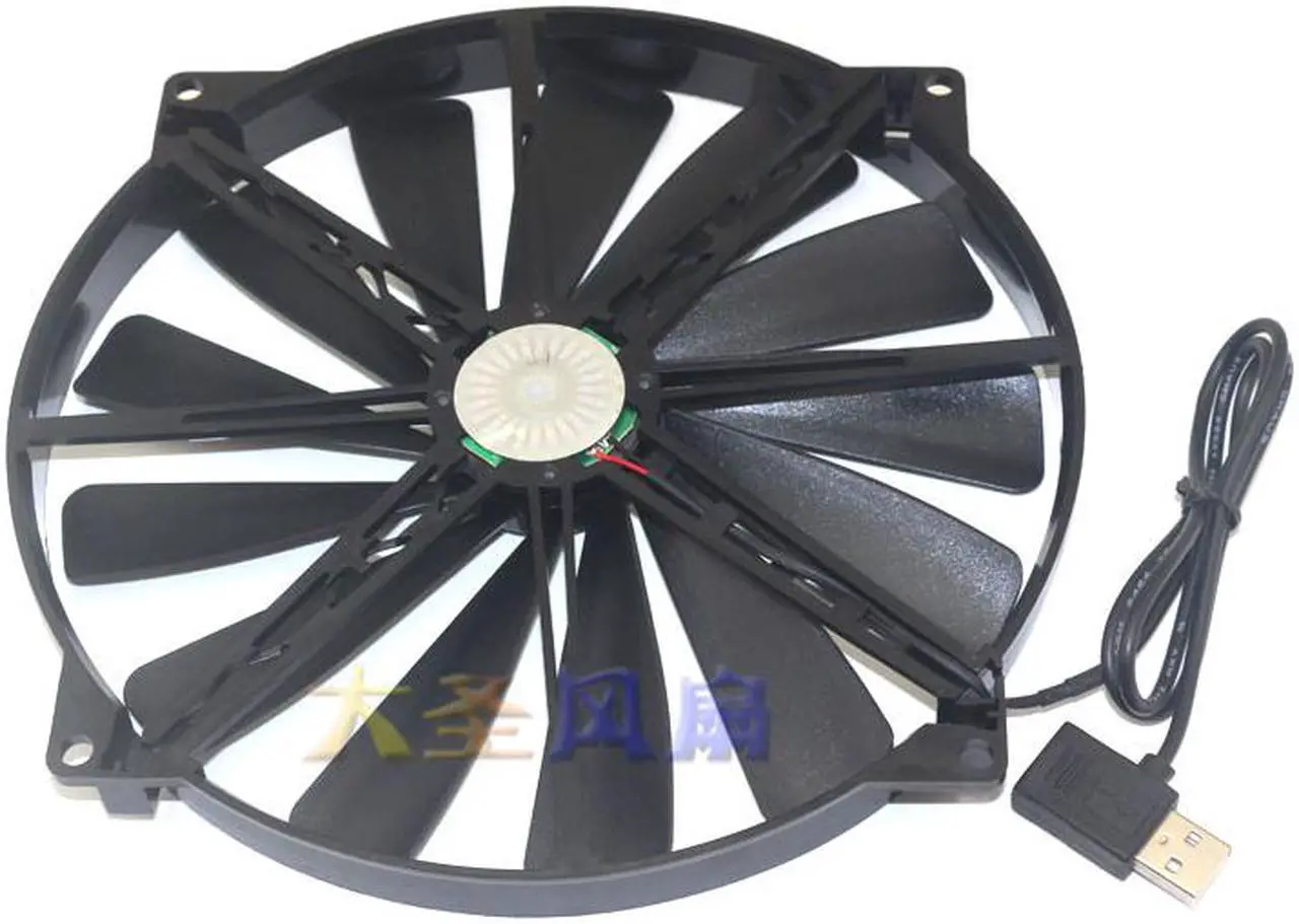 Alt view image 2 of 5 - New cooler master 5V  USB socket cooling fan A20020-07CA-2JN-F1 200mm Silent Fan for Computer Cases (Black)