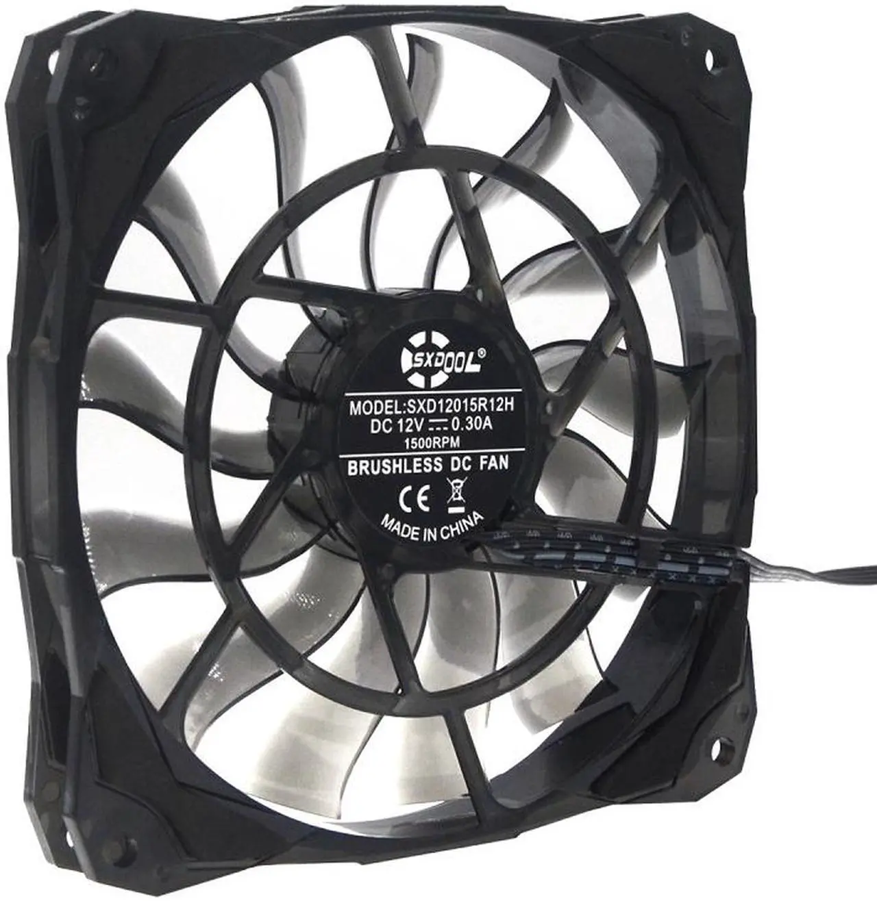 Main image of 12015 Slim 15mm Thickness, Best for Small Case 120mm PWM Controlled Fan With De-vibration Rubber,Space saving, unique line design, quiet, ultra-thin 120*15mm SXD12015R12H