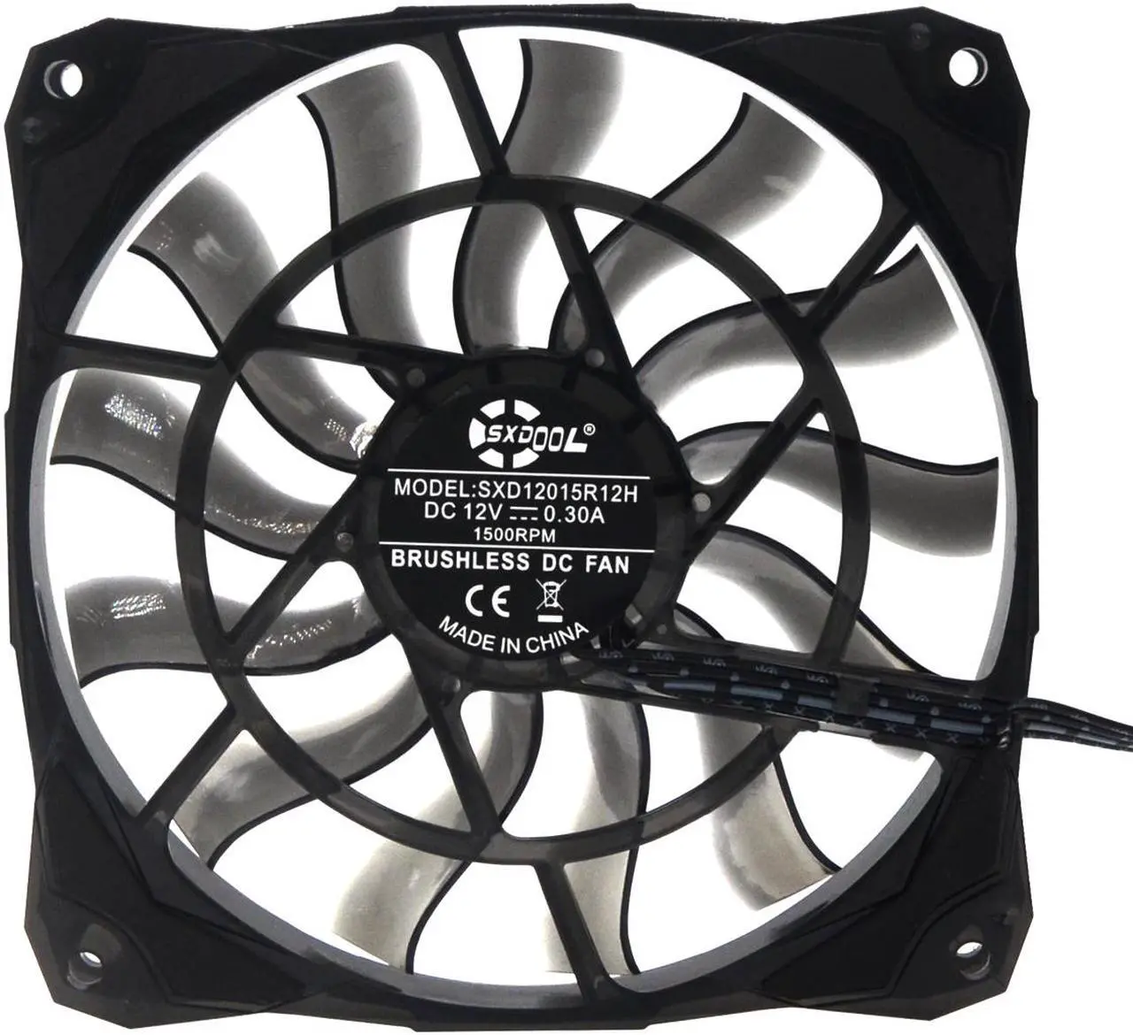 Alt view image 2 of 6 - 12015 Slim 15mm Thickness, Best for Small Case 120mm PWM Controlled Fan With De-vibration Rubber,Space saving, unique line design, quiet, ultra-thin 120*15mm SXD12015R12H