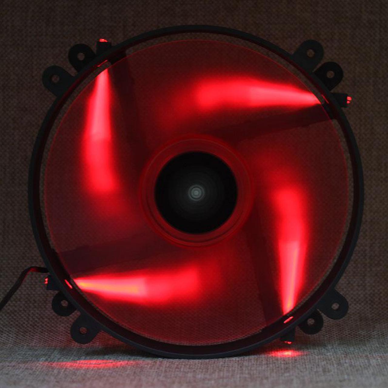 Main image of sentey 20 cm 200mm 20030 computer case fan RED LED desktop case power round cooling fan