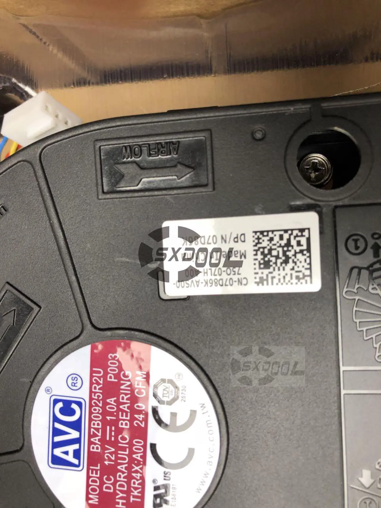 Alt view image 3 of 5 - New original For Dell Optiplex 3050 5050 7050 SFF Desktop Radiator Fan 7D86K AVC BAZB0925R2U DC12V 1.0A 24CFM