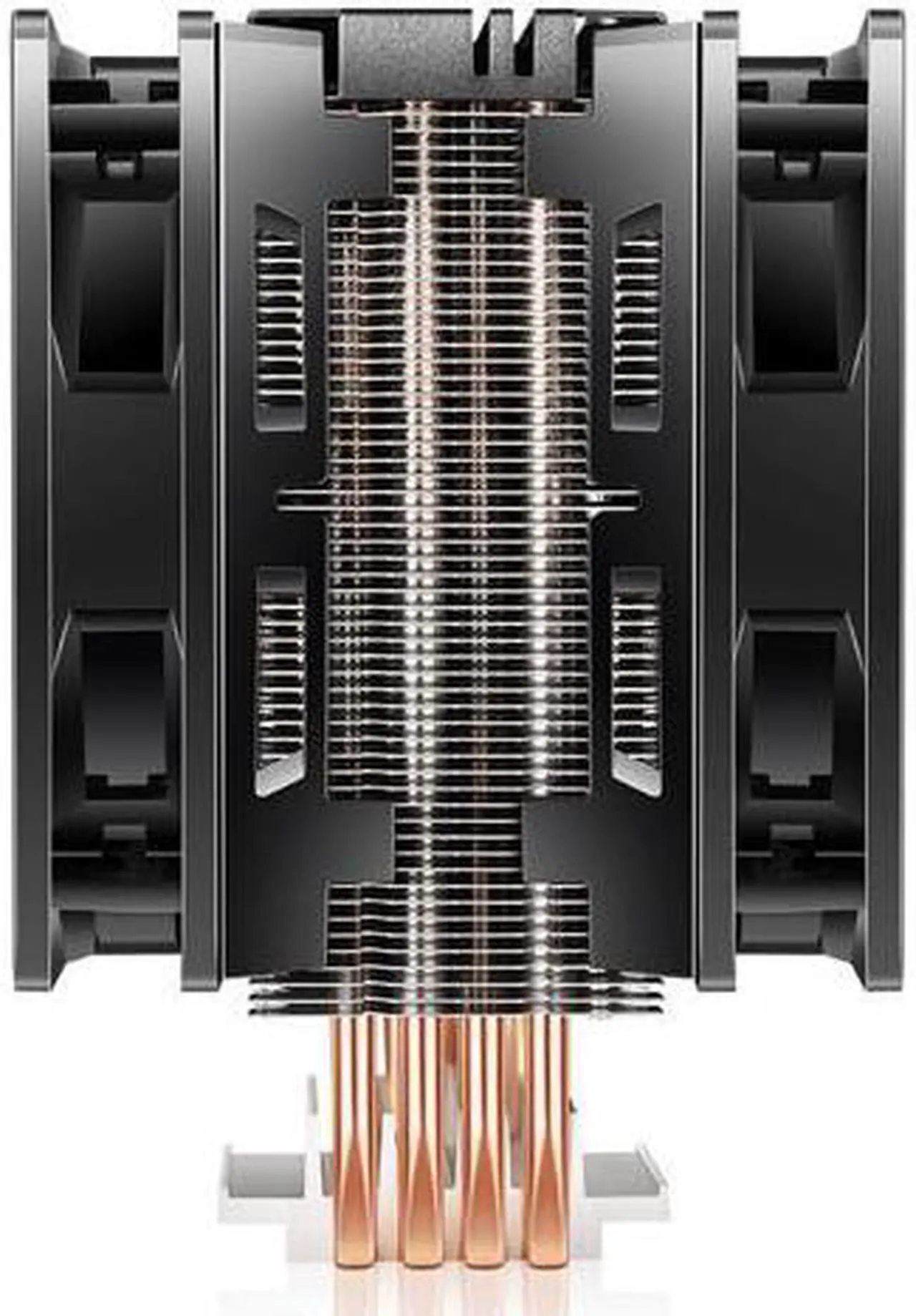 Alt view image 3 of 7 - RR-T4PR-16PR-C1 cooler master Blizzard T400 PRO (Red) - CPU Cooler with Dual (2x) XtraFlo 120mm LED PWM Fan, 4 Direct Contact Heatpipes, "Black Top Cover", Intel/AMD Universal Mounting
