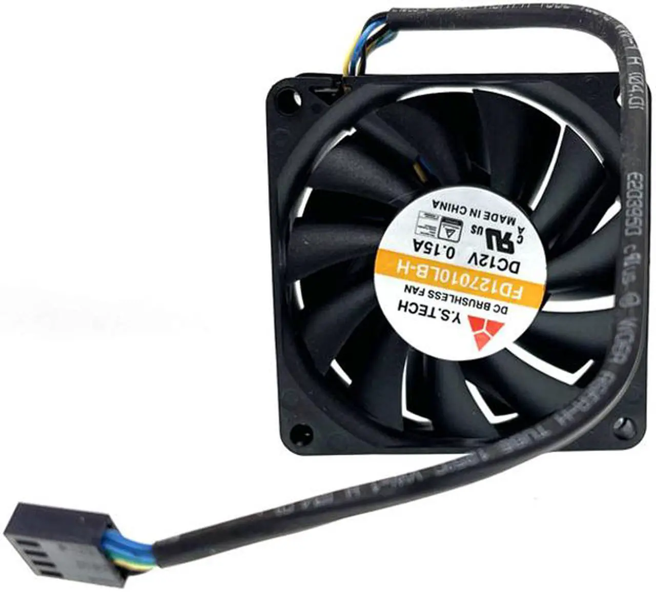 Alt view image 4 of 4 - set of 2 fans For Slim PC Computer Y.S.Tech FD127010LB-H FD127010LB 7010 Slim 70x70x10mm 70mm 7CM 4Pin Ball Bearing Cooling Fan