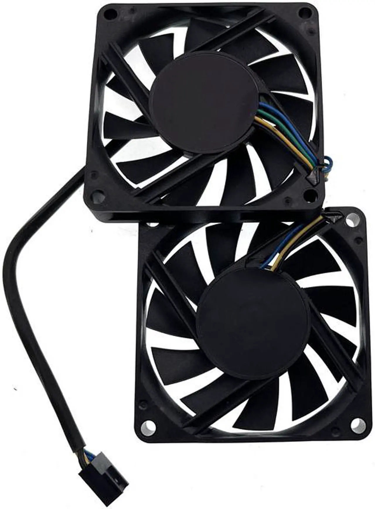 Alt view image 3 of 4 - set of 2 fans For Slim PC Computer Y.S.Tech FD127010LB-H FD127010LB 7010 Slim 70x70x10mm 70mm 7CM 4Pin Ball Bearing Cooling Fan