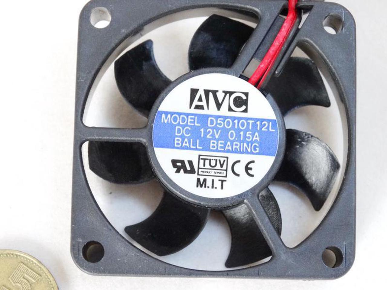 Alt view image 5 of 5 - New AVC D5010T12L DC 12V 0.15A 5CM 50*50*15MM Mute Silent Cooling Fan Aluminum Alloy Radiator Heatsink Conductive Sheet