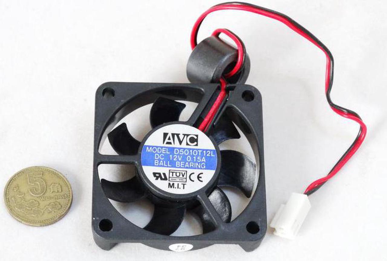 Alt view image 3 of 5 - New AVC D5010T12L DC 12V 0.15A 5CM 50*50*15MM Mute Silent Cooling Fan Aluminum Alloy Radiator Heatsink Conductive Sheet