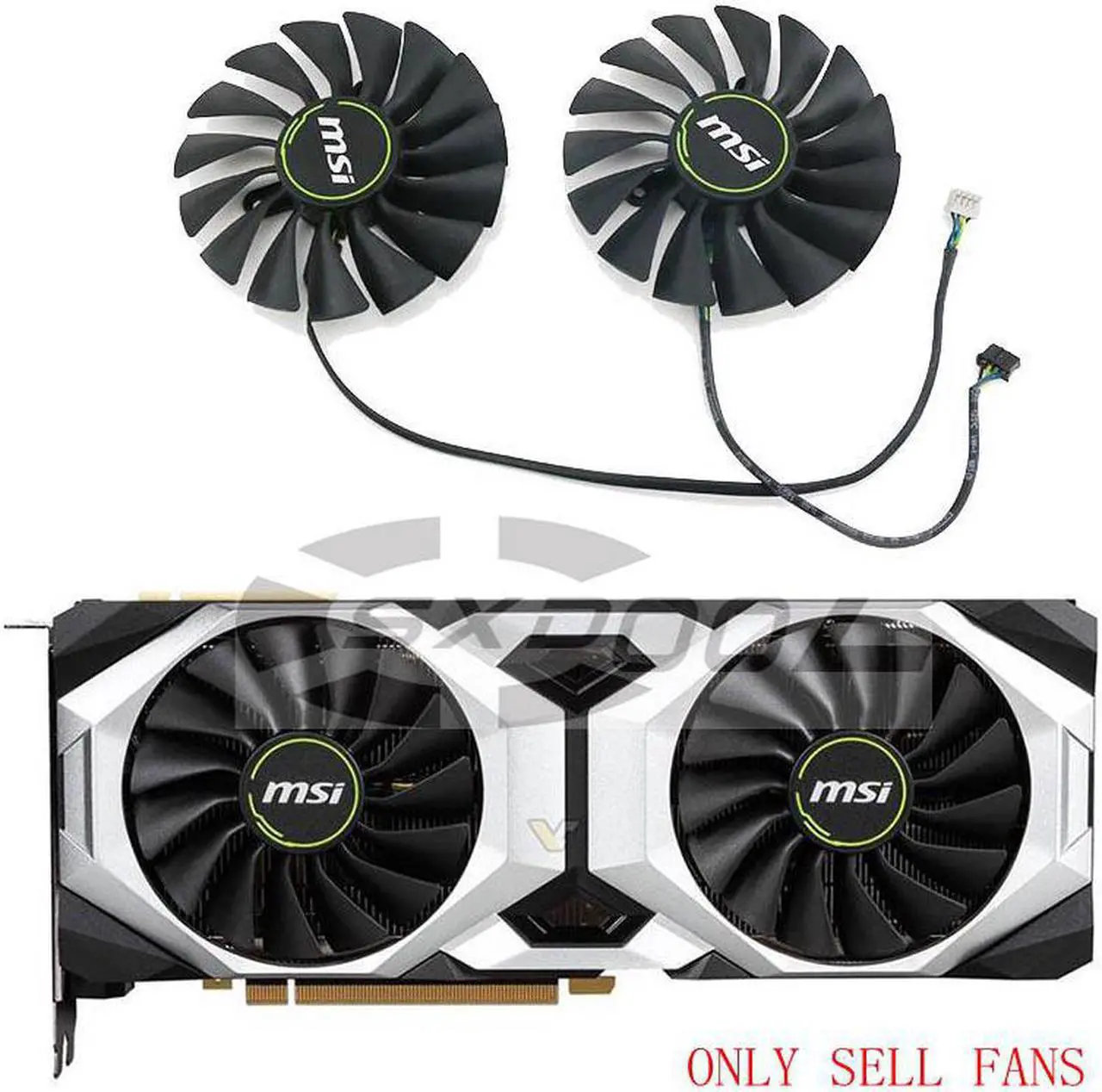 Main image of A pair cooler For MSI RTX2080 2080S 2080Ti VENTUS fan PLA09215B12H Graphics card cooling fan original