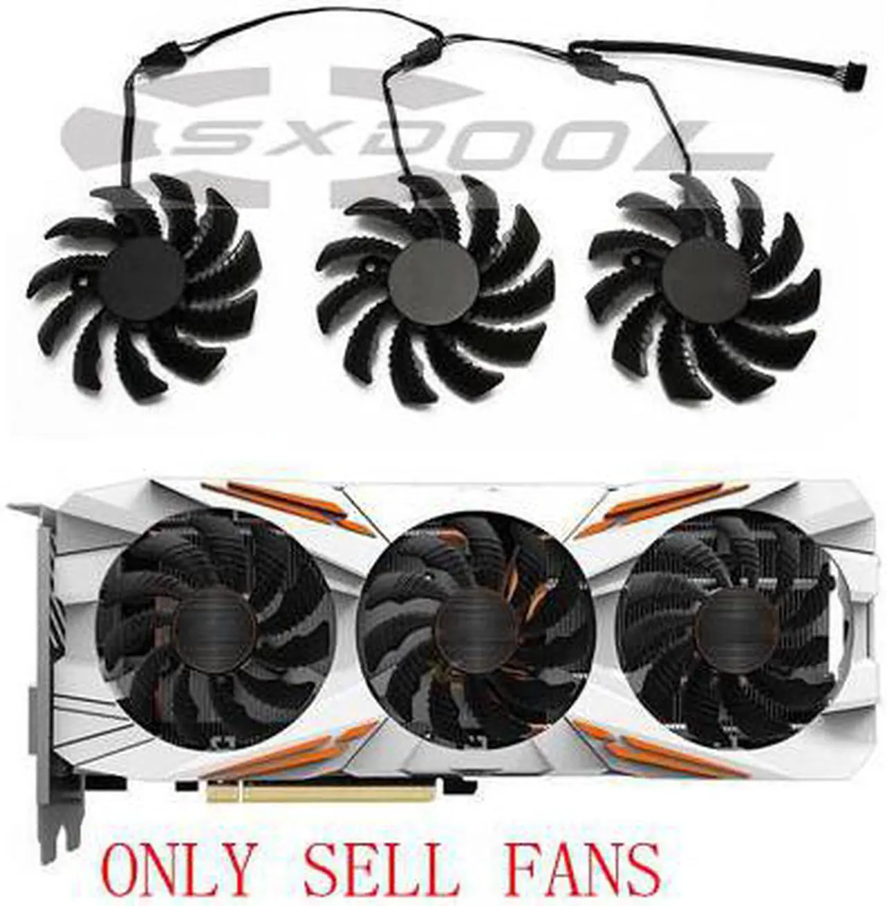 Alt view image 2 of 5 - 75mm PLD08010S12H 0.35A For Gigabyte AORUS GTX 1060 1070 1080 G1 GTX 1070Ti 1080Ti 960 980Ti cooling fan
