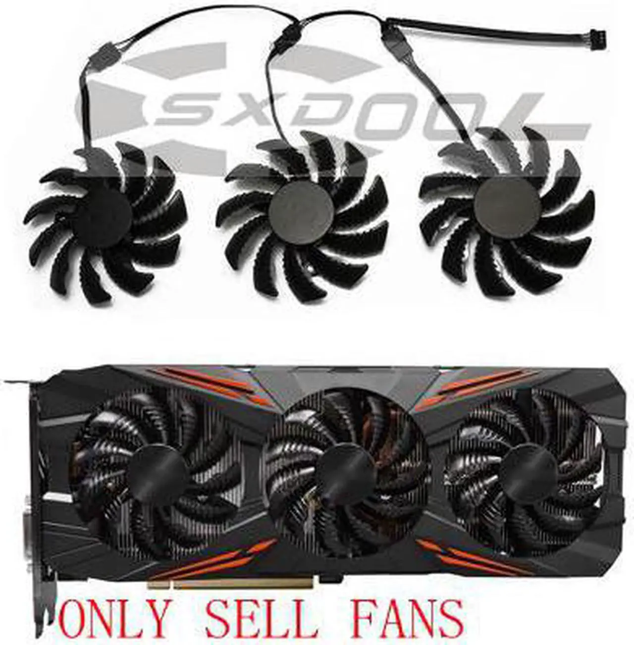 Main image of 75mm PLD08010S12H 0.35A For Gigabyte AORUS GTX 1060 1070 1080 G1 GTX 1070Ti 1080Ti 960 980Ti cooling fan