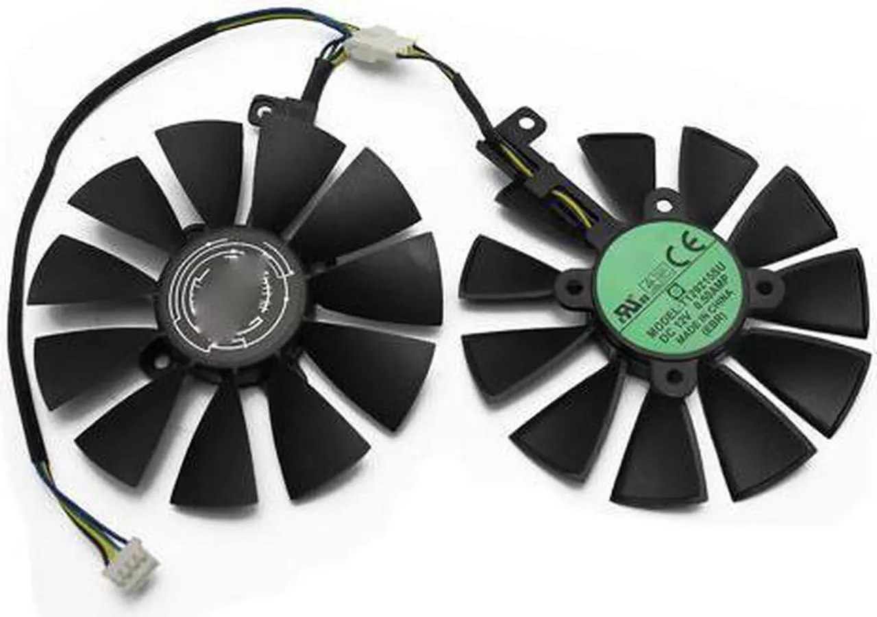 Alt view image 3 of 5 - 88mm T129215SU 0.50A For ASUS GTX1060 1070 Ti RX 470 570 580 Dual OC cooling fan a pair