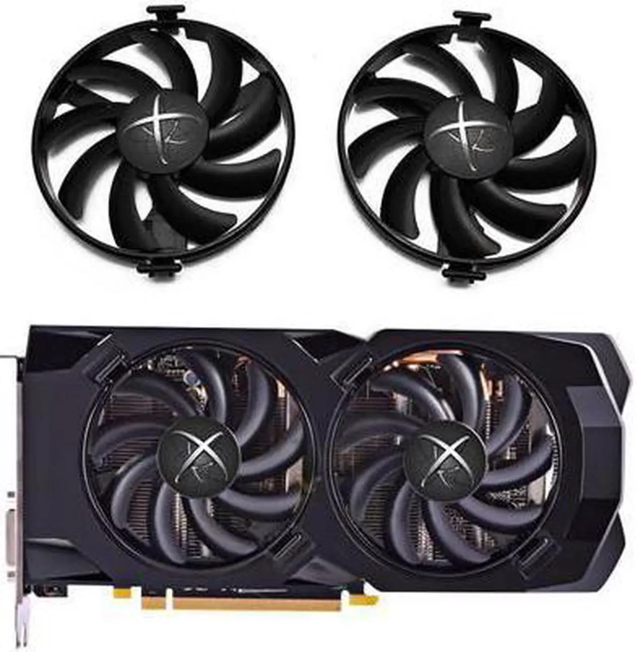 Main image of For XFX AMD Radeon R7 370 RX 470 480 570 580 RX460 RX 460 fan 95mm  FDC10H12S9-C Black