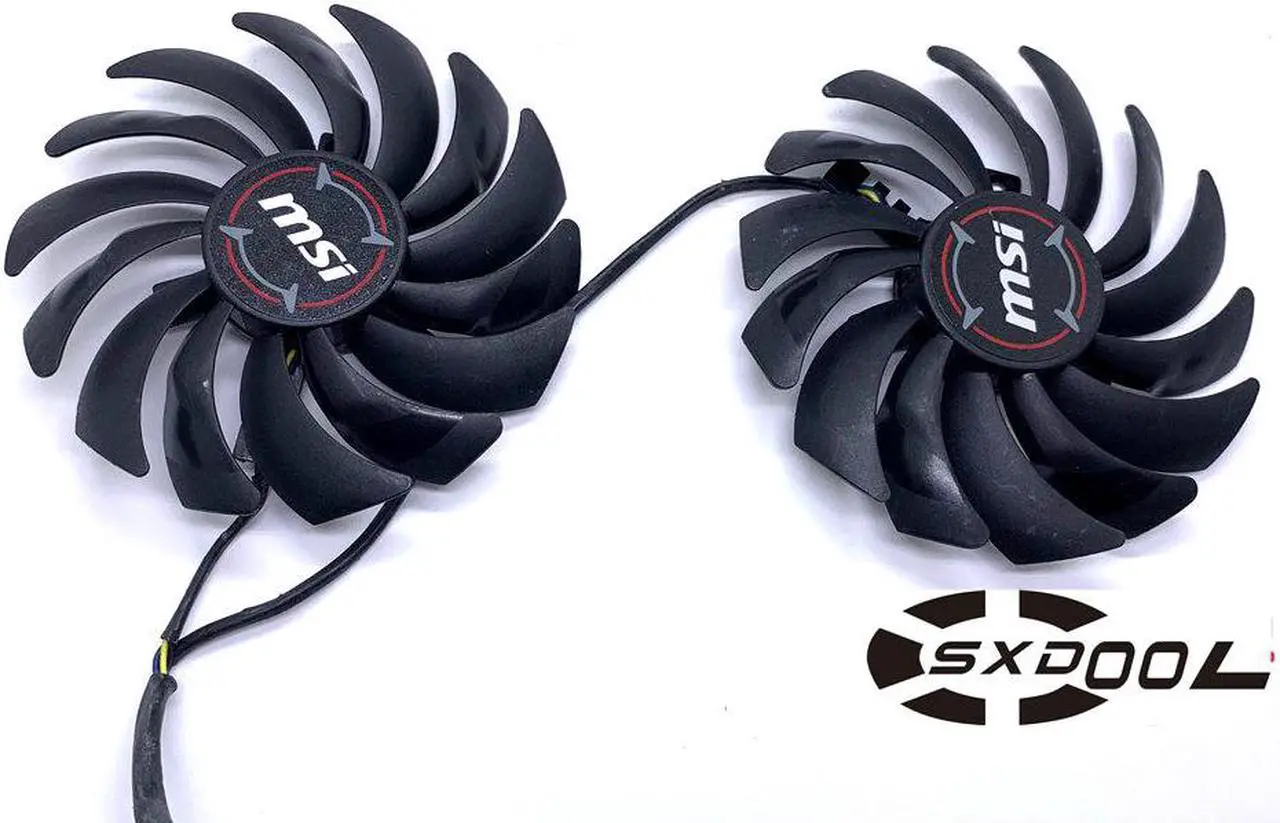 Alt view image 4 of 4 - For MSI GeForce RTX 2070 GAMING Z 8G graphics card fan PLD10010B12HH 2-in-1 fan