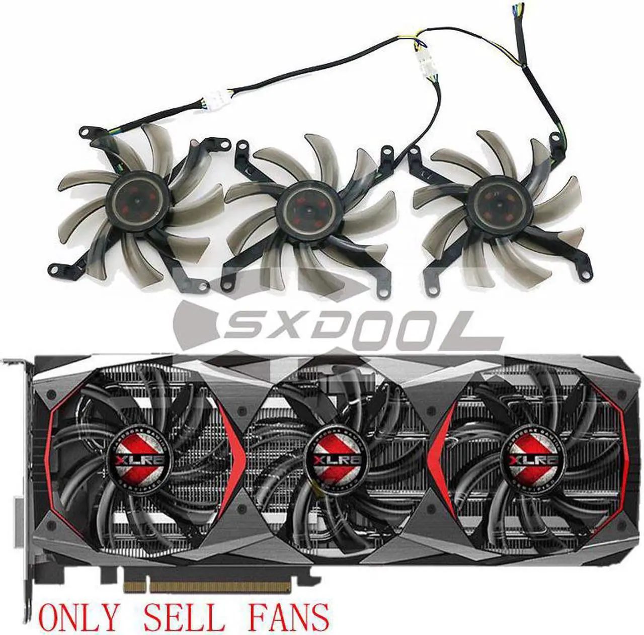 Main image of For Leadtek / Renaissance PNY LEADTEK ManLI GTX 1080ti graphics card cooling fan T129215SU 3pcs a lot
