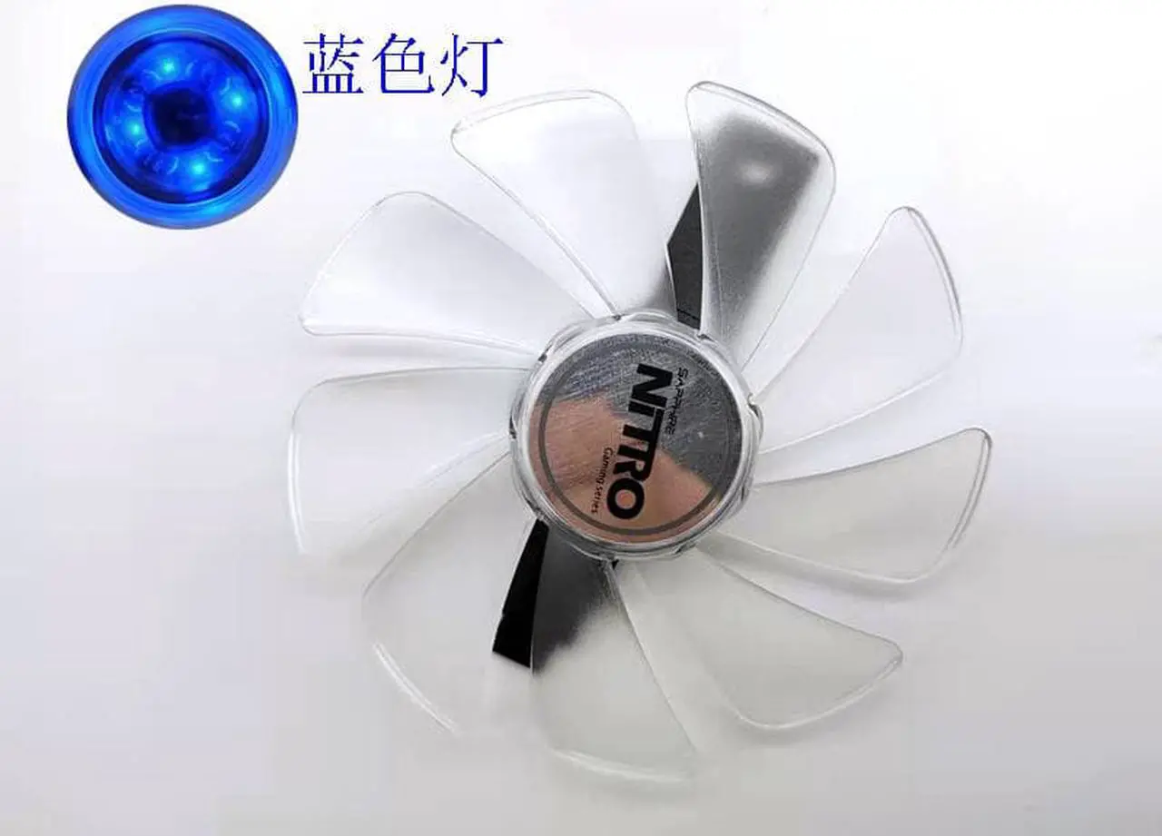 Alt view image 2 of 5 - Blue LED For New Sapphire RX590 RX580 RX570 RX480 RX470 Cooling Fan CF1015H12D 12V Graphics Card Fan (1 Pair)