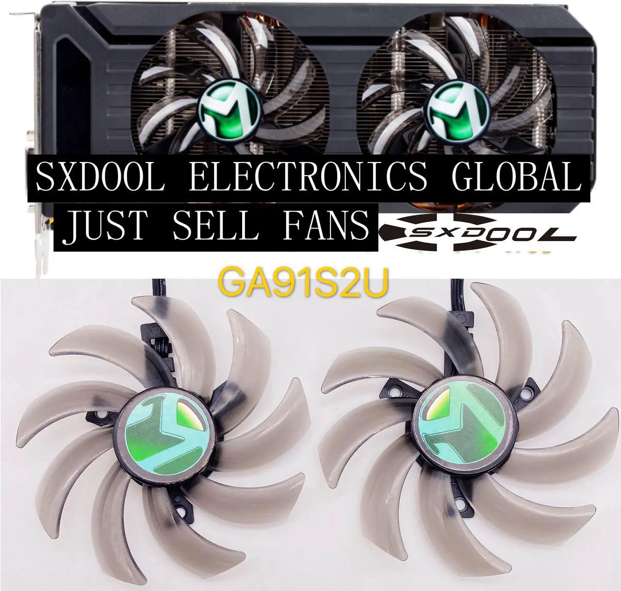 Main image of For Palit MAXSUN GTX1060 1070 Big Mac 3G 6G 8G Meijer 1063 graphics fan GA91S2U cooler